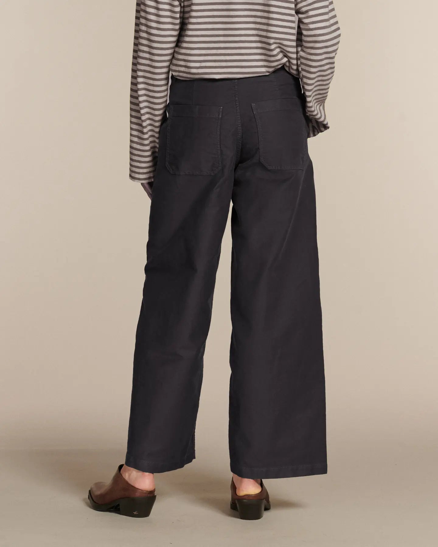 Labdip Orson Uniform pantalon barrel ardoise satin coton