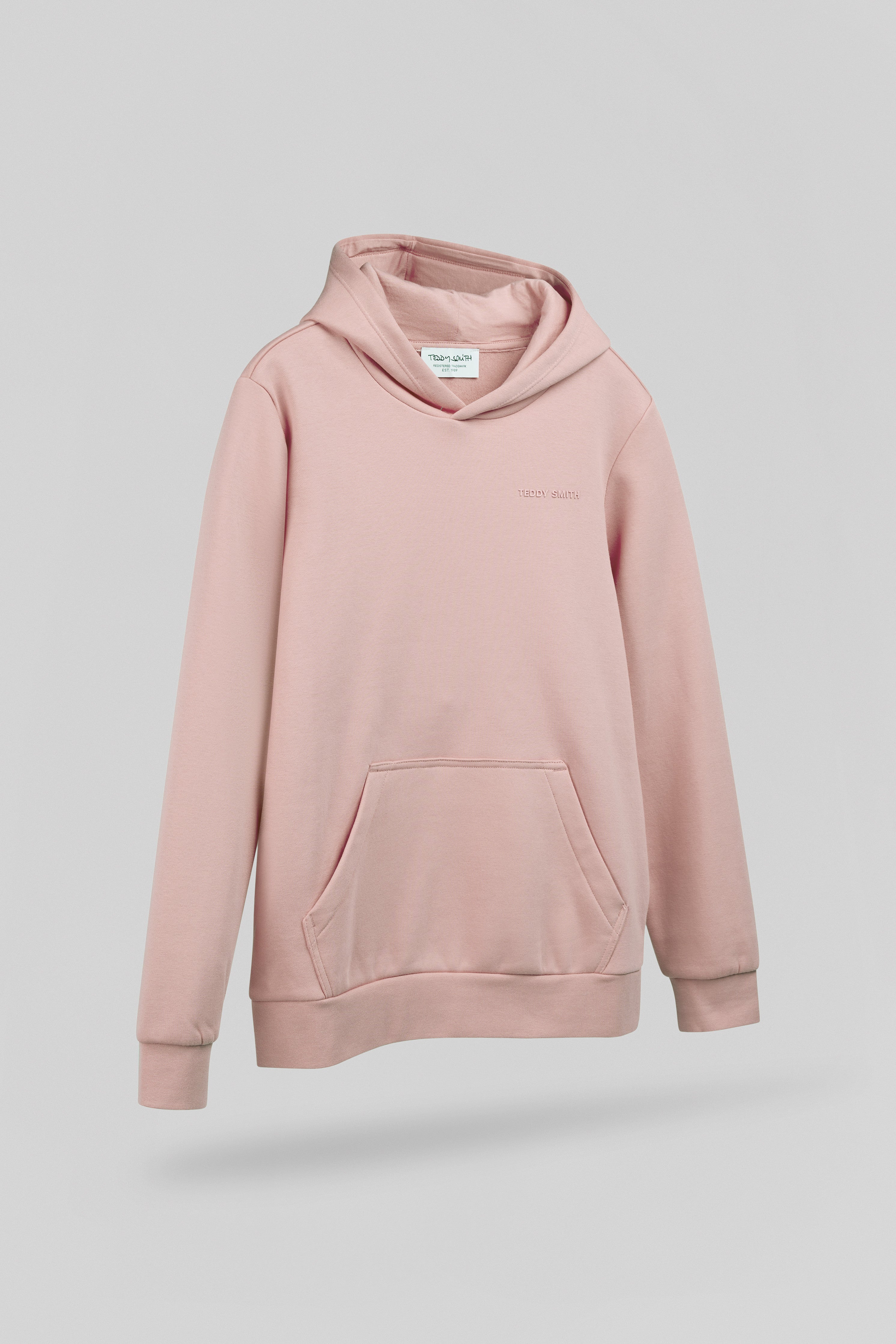 Teddy Smith S-Nark Hoody Jr sweat capuche rose molleton
