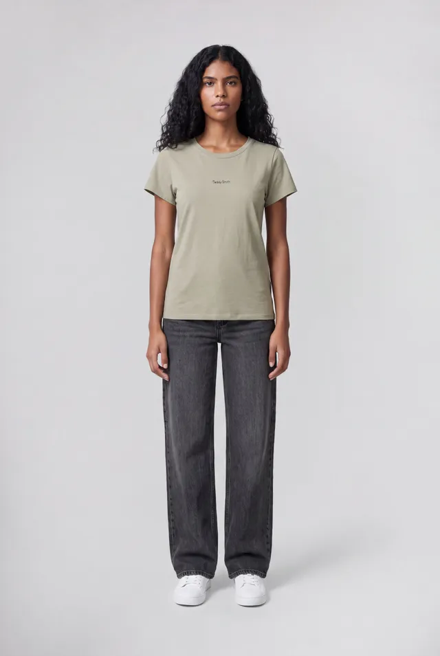Teddy Smith T-Ribelle MC t-shirt kaki stretch femme