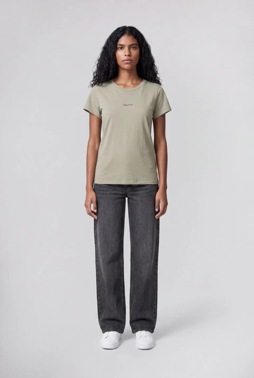 Teddy Smith T-Ribelle MC t-shirt kaki stretch femme