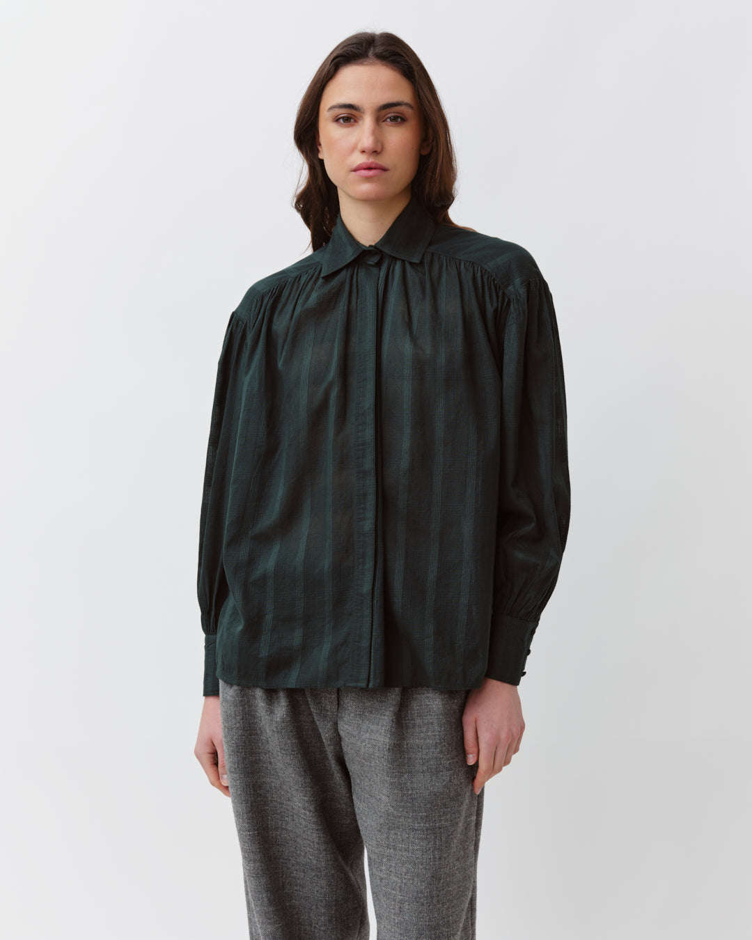 DIEGA CARINA chemise coton foret à carreaux