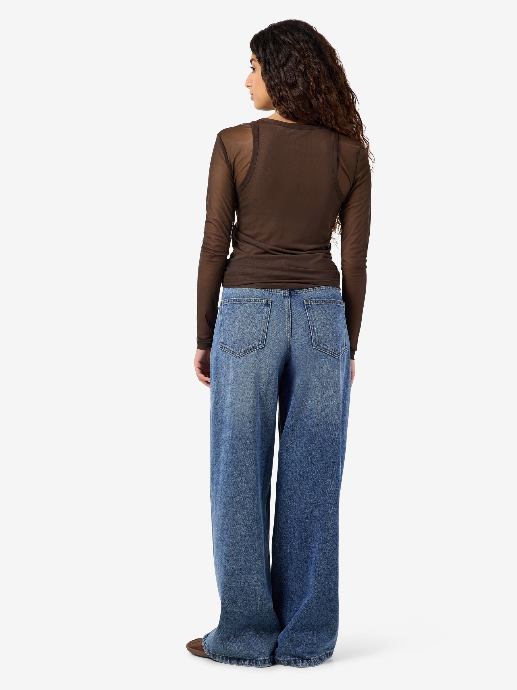 Noisy May top mesh manches longues double couche