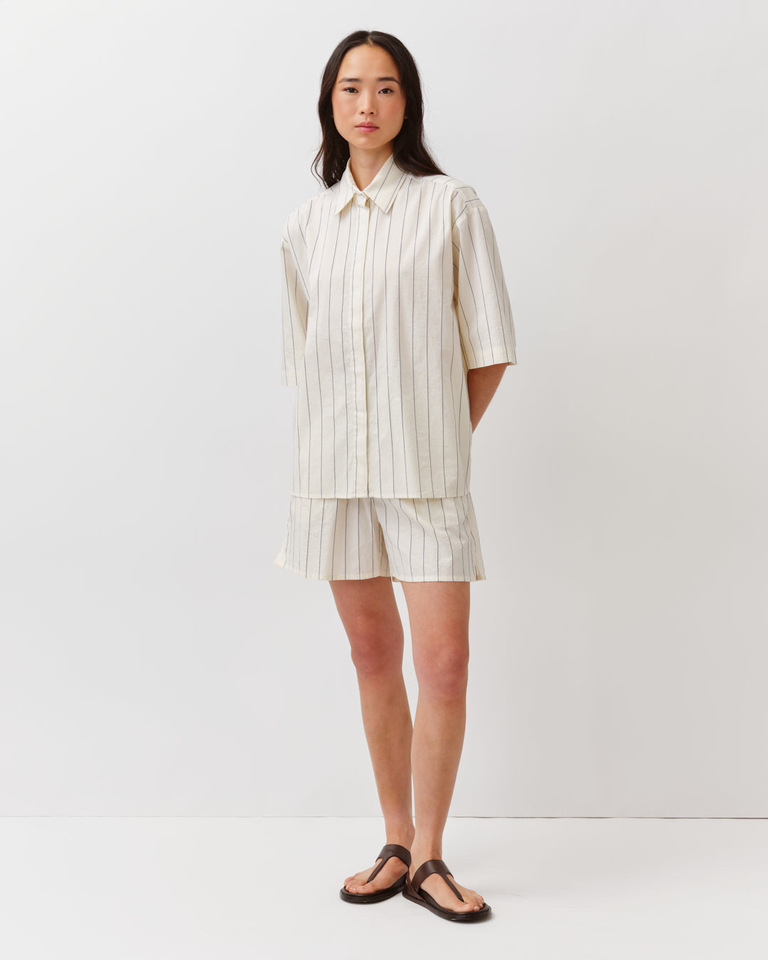 Diega Cabessa chemise droite écru bleu