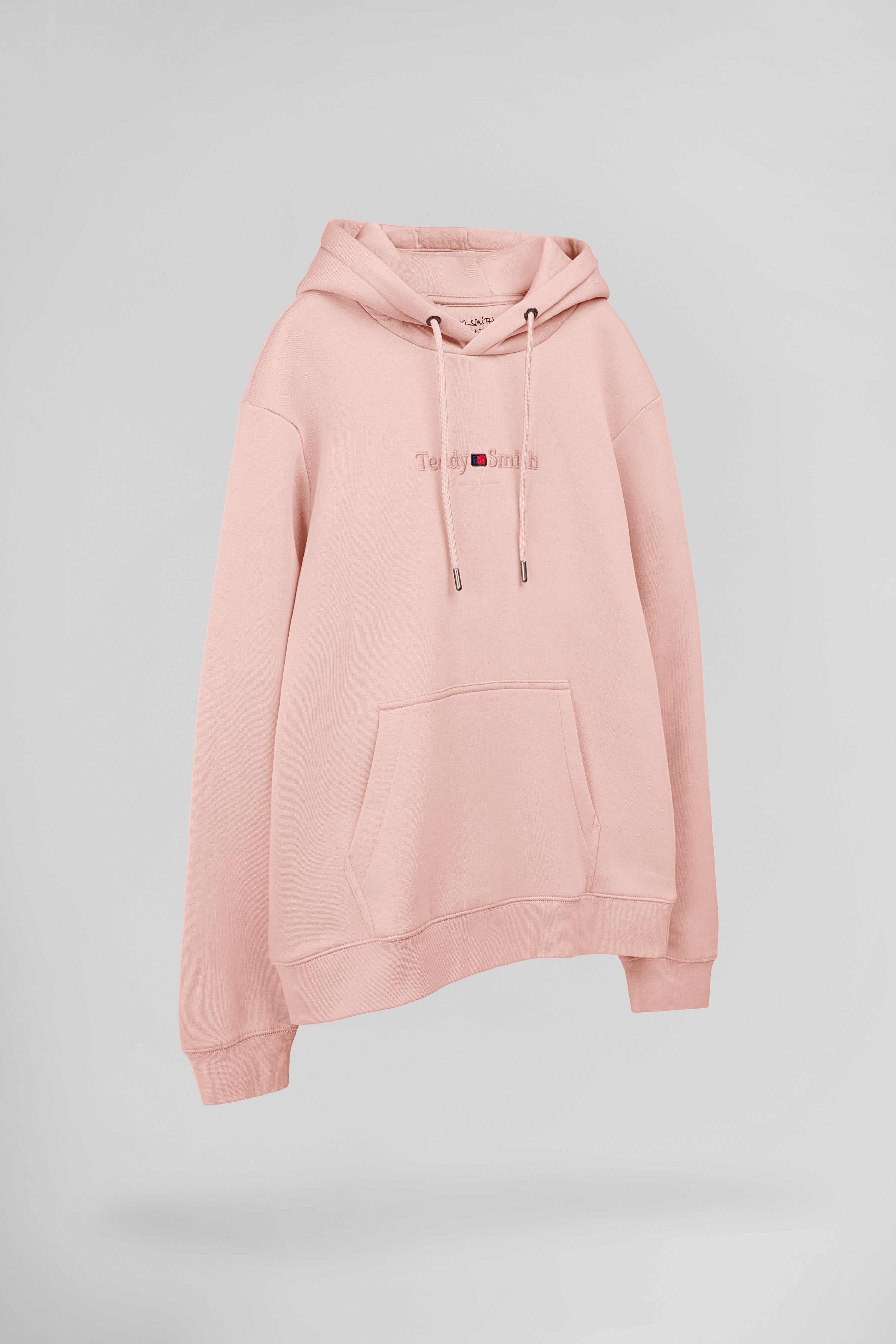 Teddy Smith S-Jim Hoody sweat capuche rose pastel