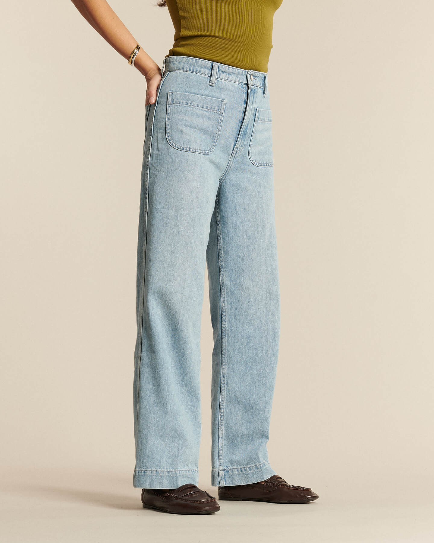 Labdip Samuel IN 09 jean taille haute dusty blue
