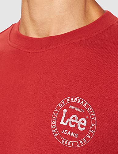 Lee Circle sweat rouge ocre molleton coton