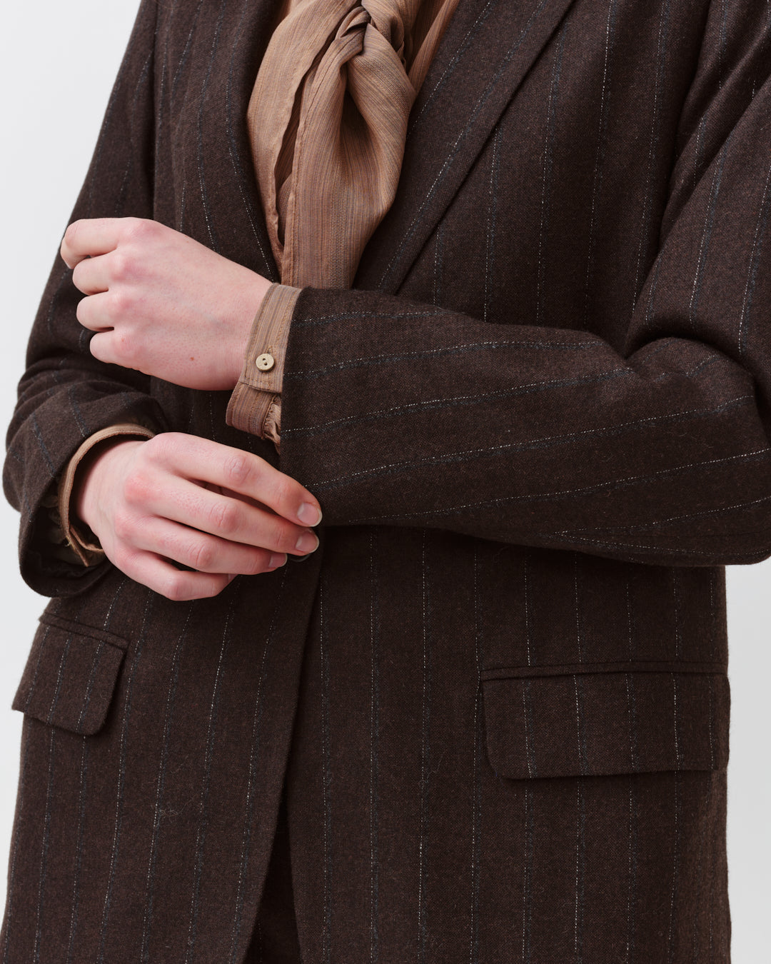 DIEGA Vouzio veste chocolat à rayures