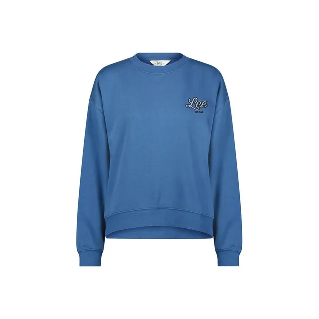 Lee Logo Crew SWS sweat femme XL bleu coupe décontractée