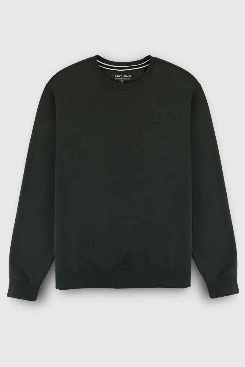 Teddy Smith S-Nark RC sweat vert scarabe col rond