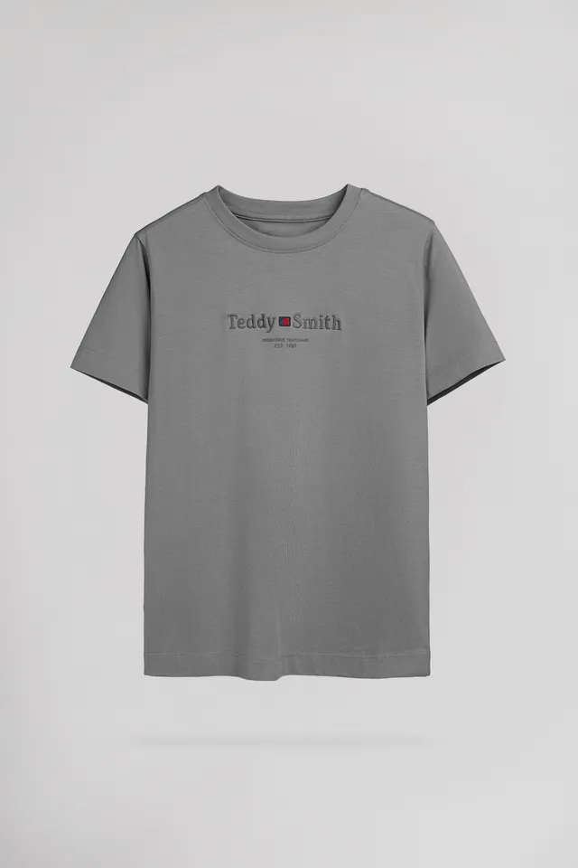 Teddy Smith T-Jim MC JR t-shirt gris garçon coton