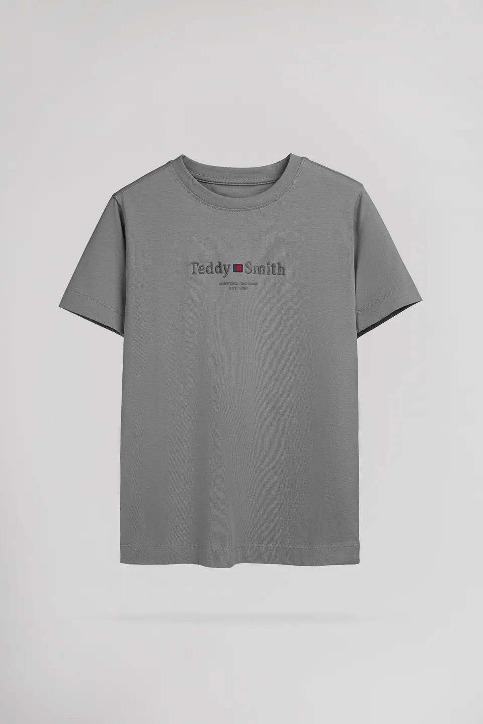 Teddy Smith T-Jim MC JR t-shirt gris garçon coton