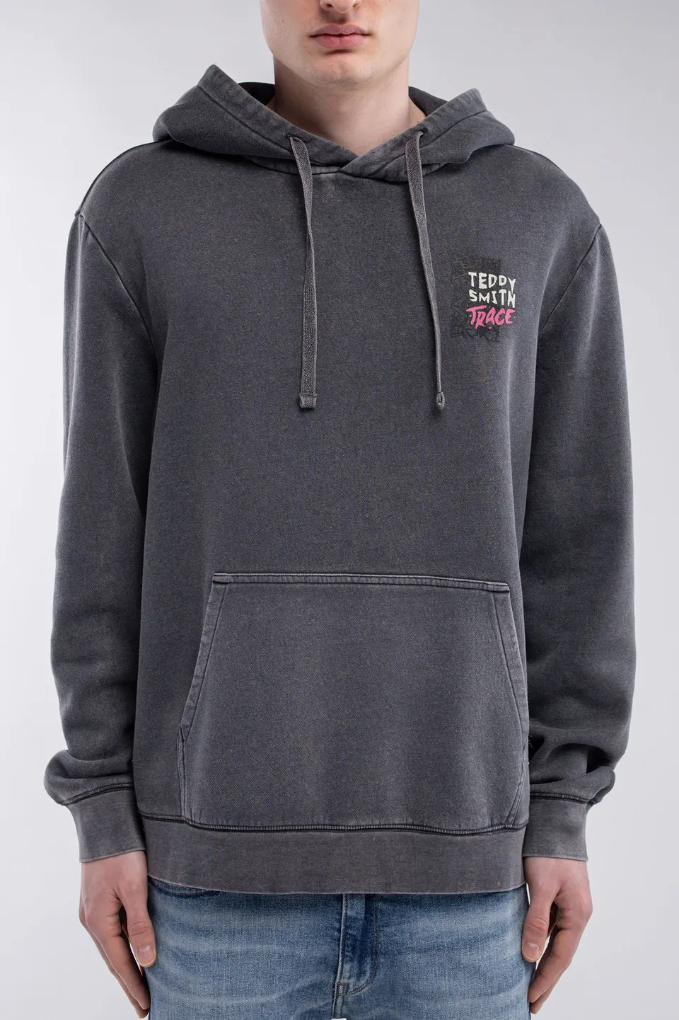 Teddy Smith S-Move Hoody sweat gris anthracite
