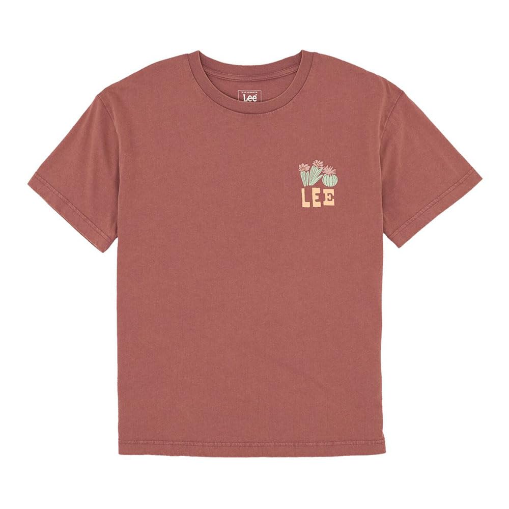 Lee Vintage Tee t-shirt décontracté femme S marron cactus