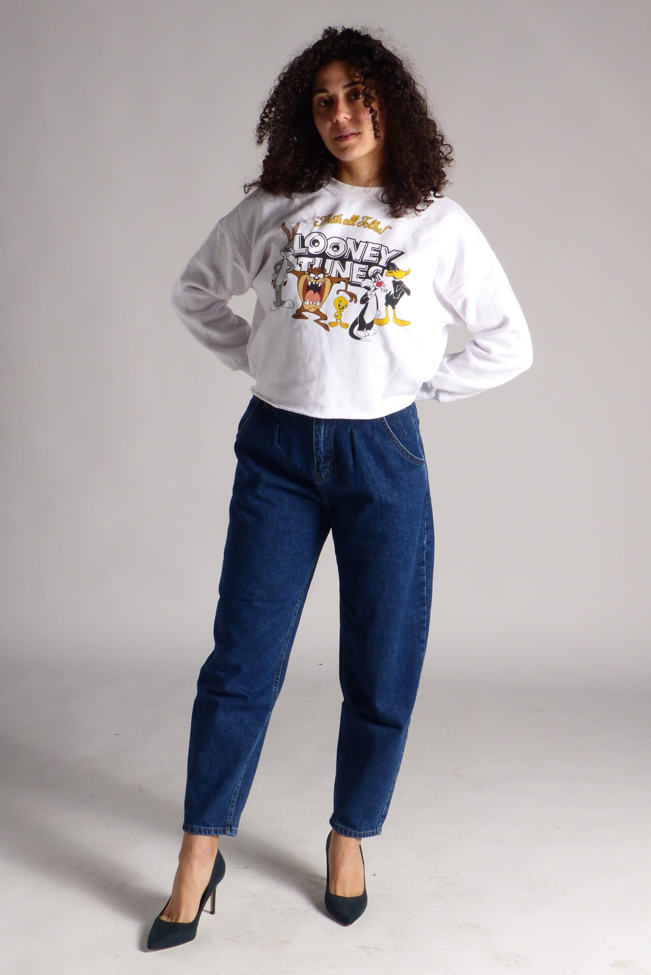 AA Spontané Balloon 90's jean bleu brut taille haute