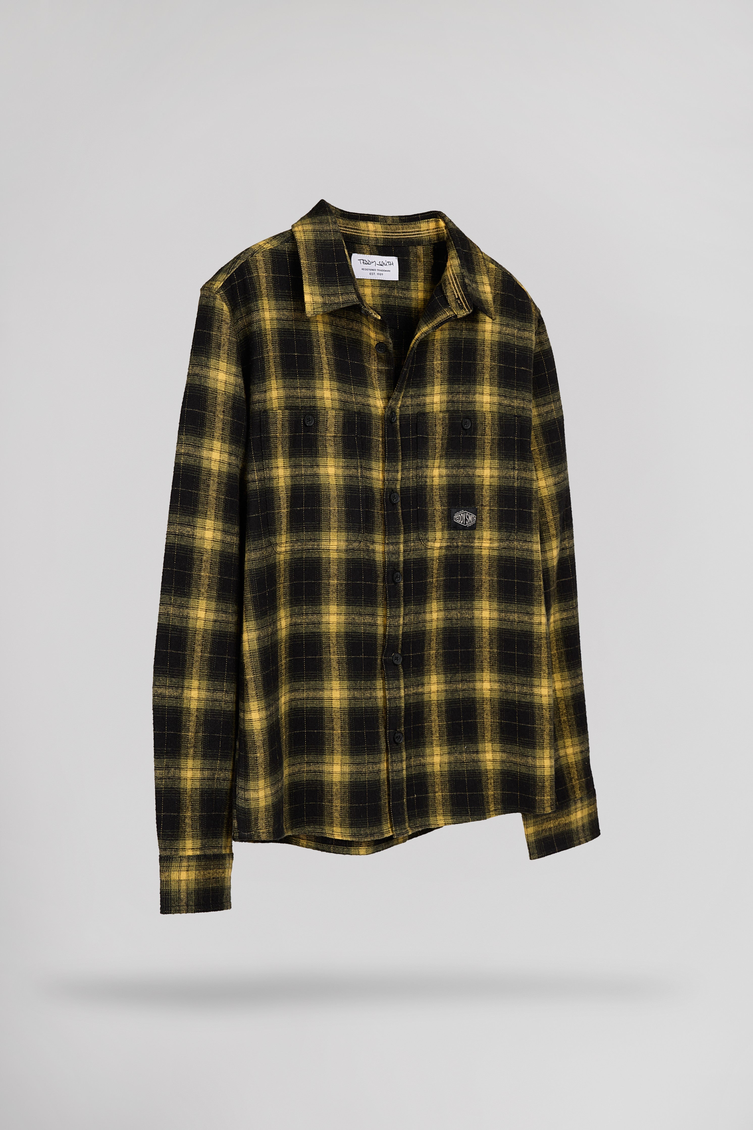 Teddy Smith C-Antho ML Jr chemise flanelle olive garçon