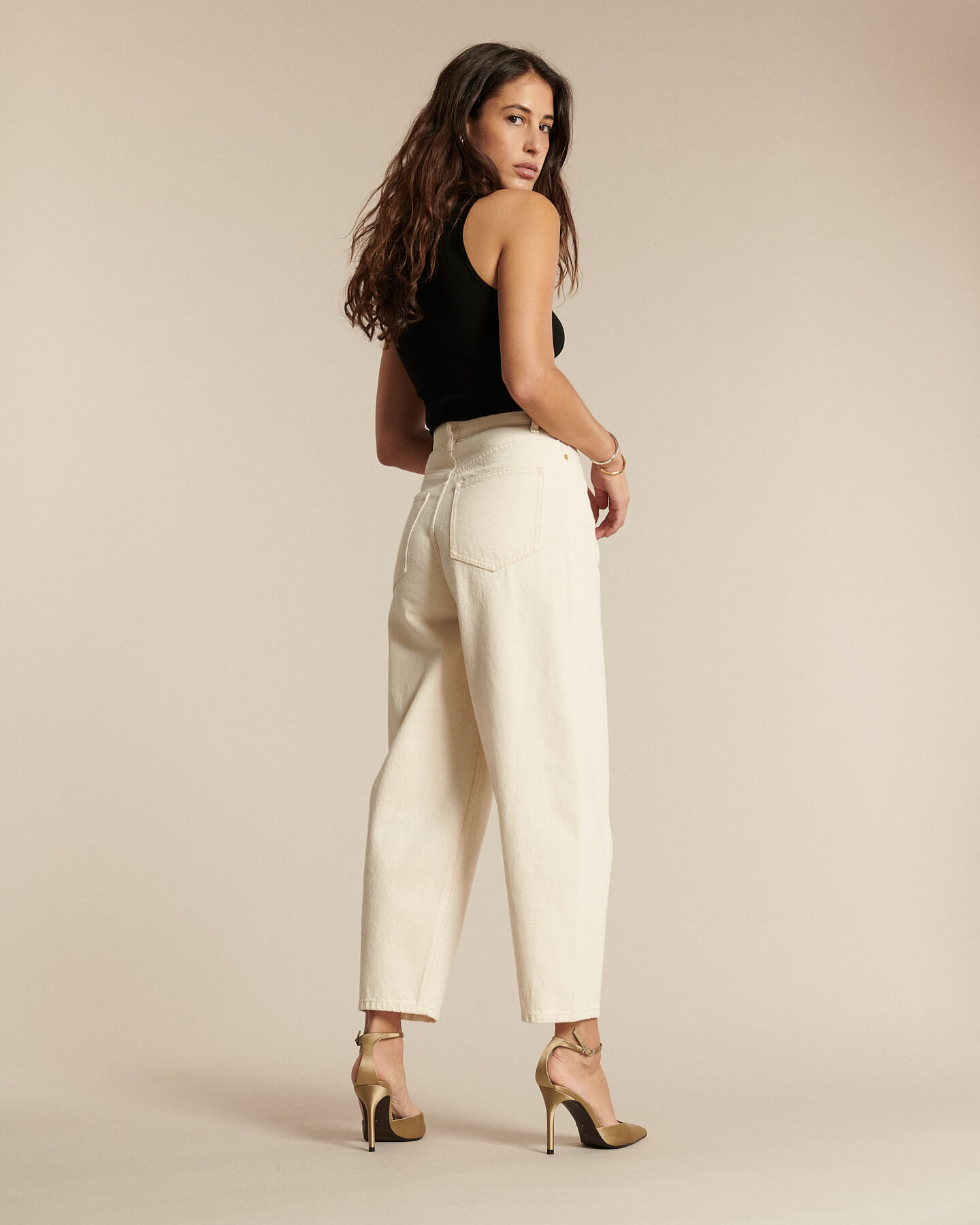 Labdip Jemma jean ballon femme écru taille 30 coton