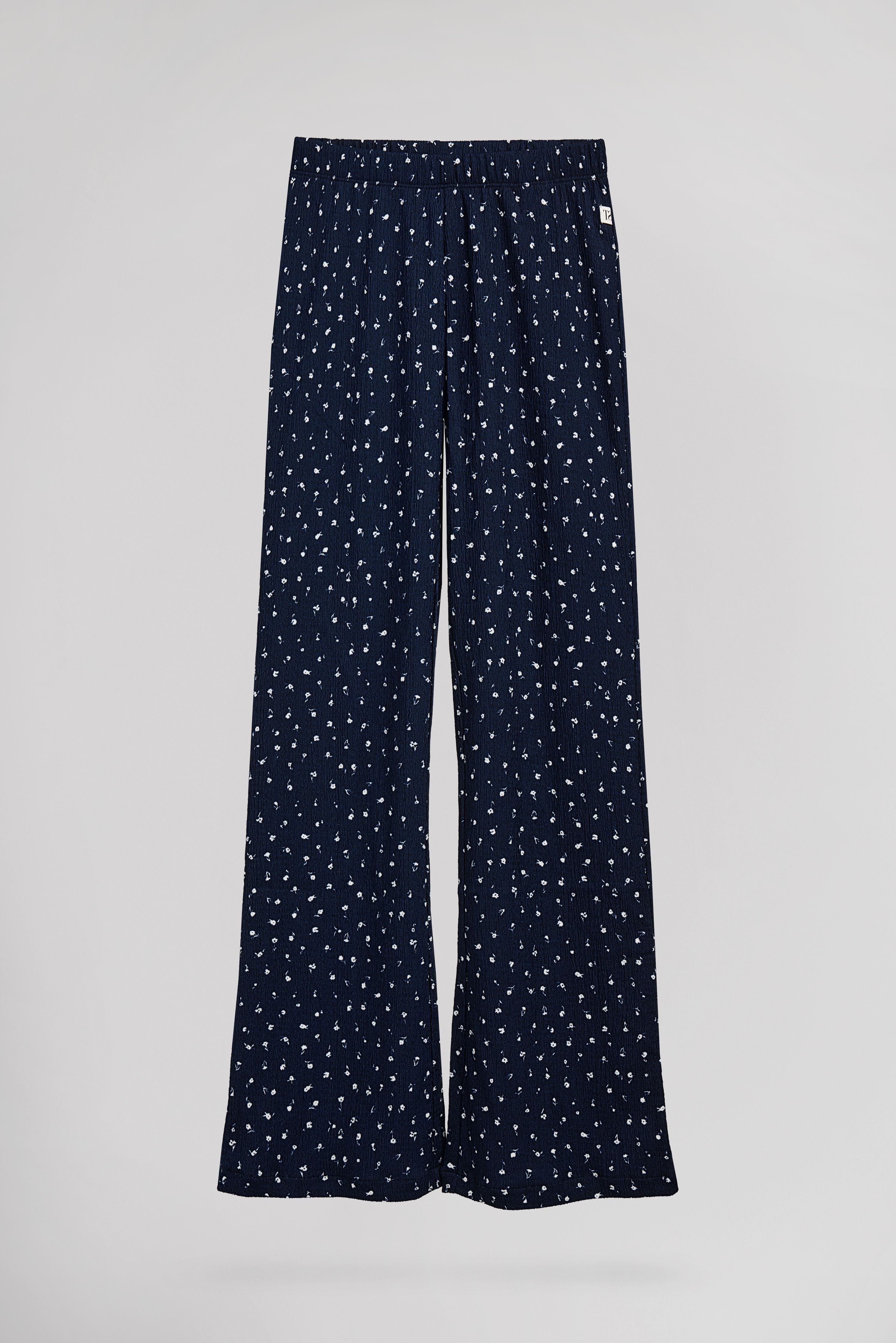 Teddy Smith P-Solena pantalon fille bleu floral ajusté