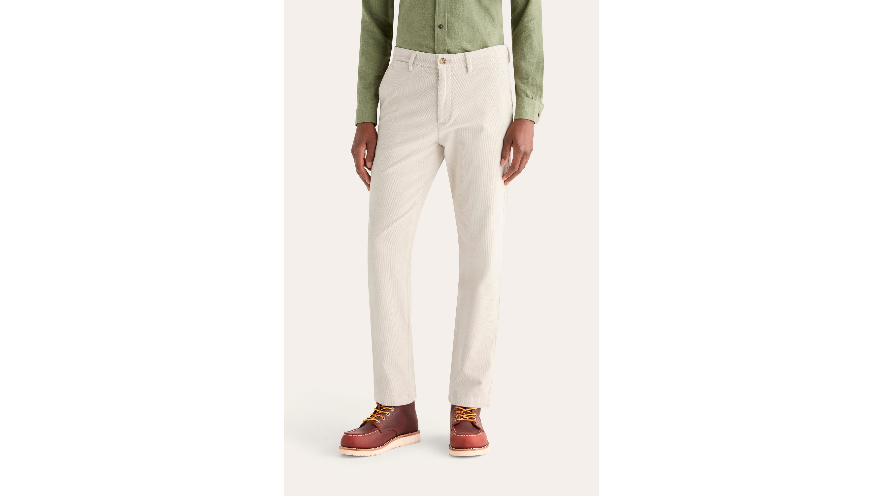 Dockers Crafted Khaki Pantalon chino slim gris stretch