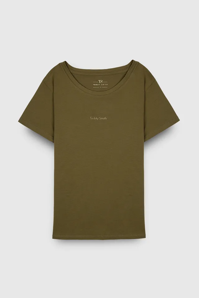 Teddy Smith T-Ribelle MC t-shirt vert femme stretch