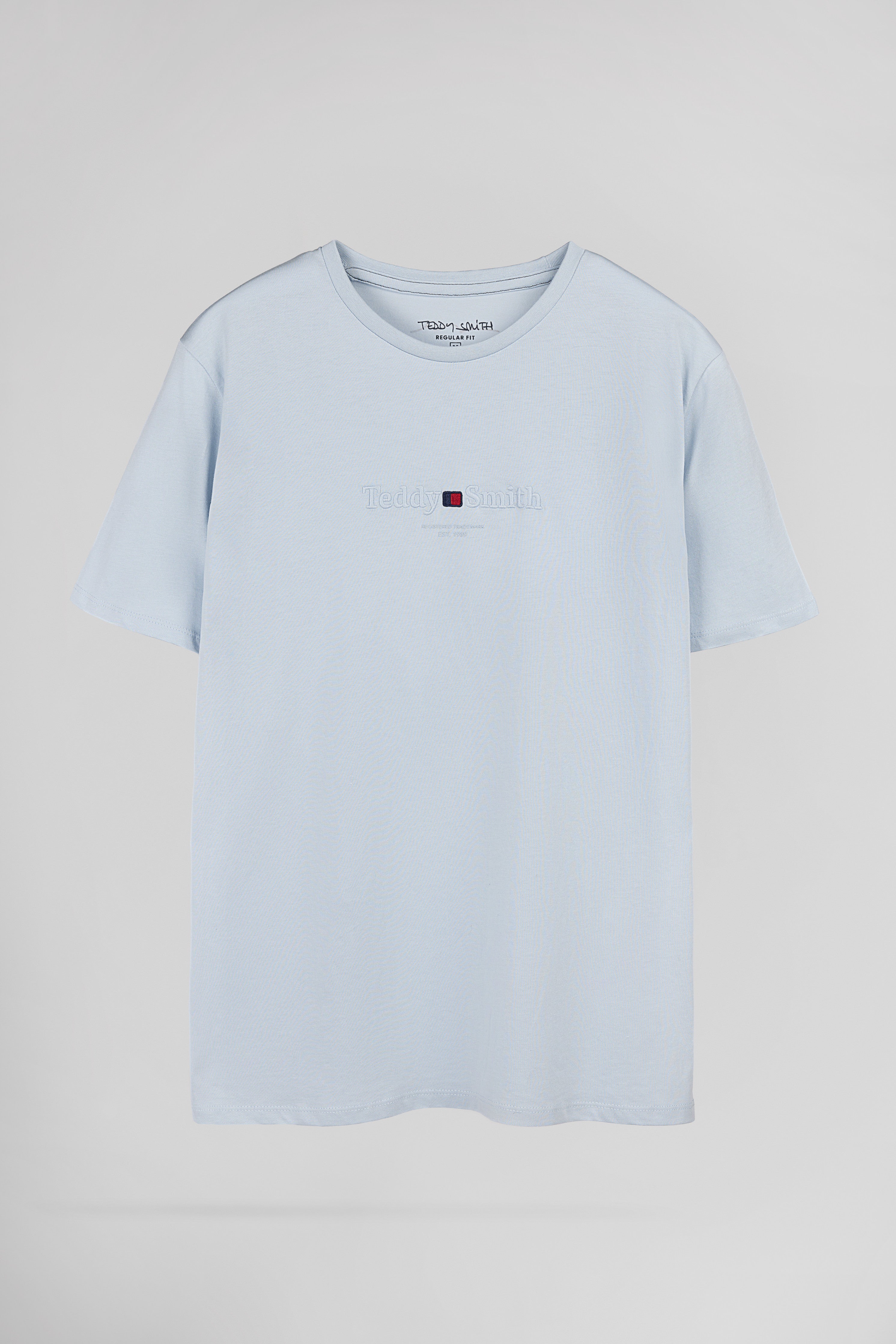 Teddy Smith T-Jim MC t-shirt bleu pastel 100% coton
