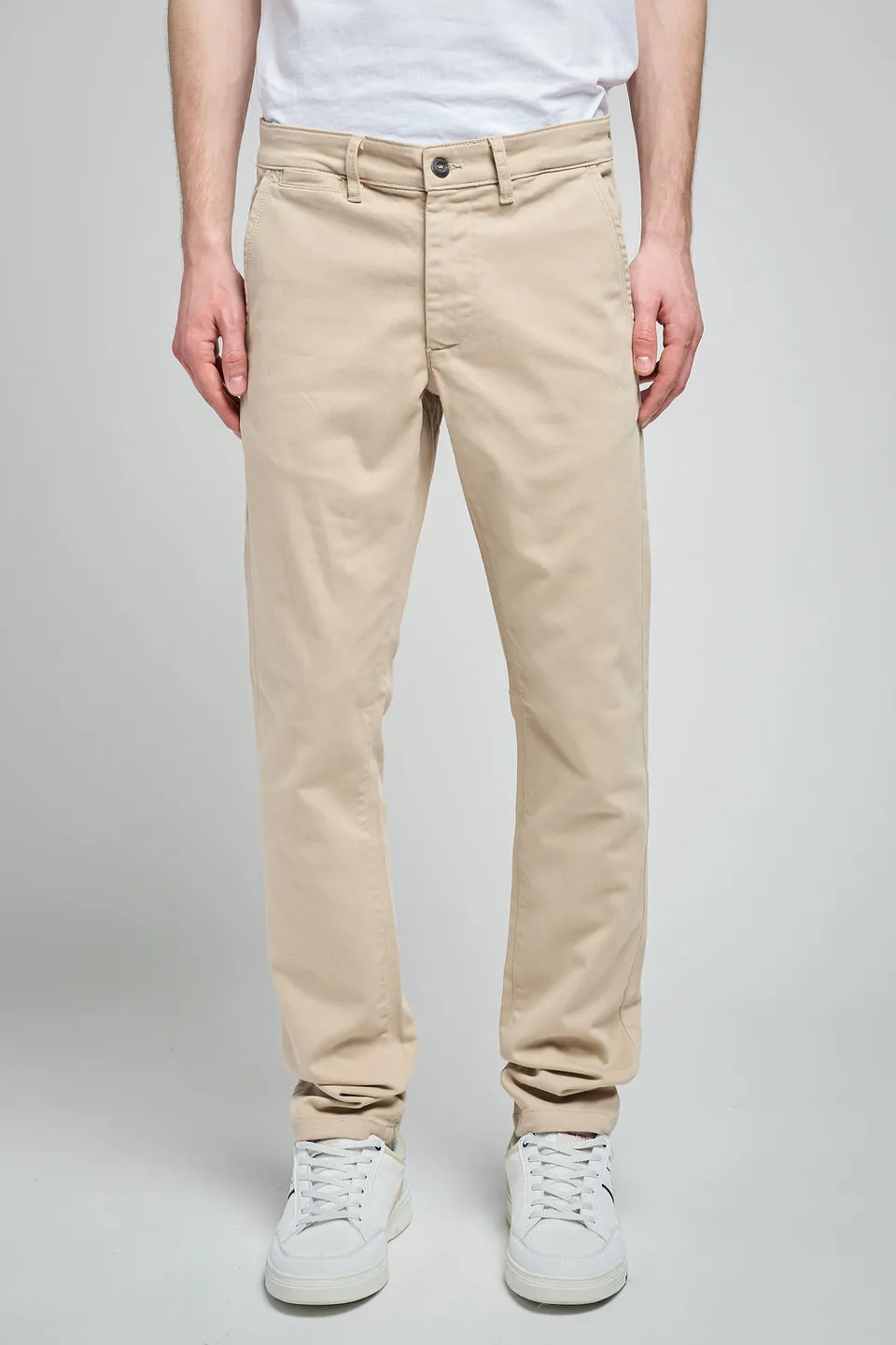 Teddy Smith Pallas Chino Sweat Dyed pantalon chino beige slim