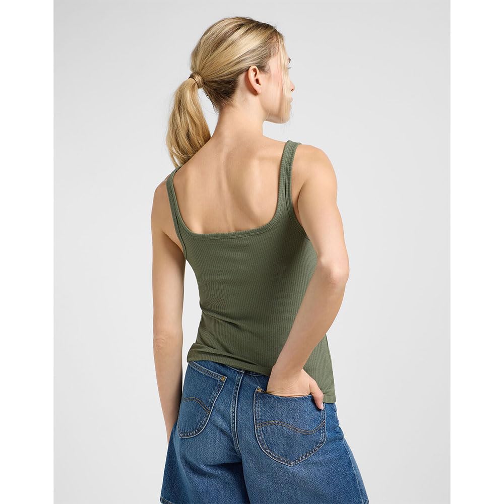 Lee Square Tank débardeur femme Olive Grove coupe slim