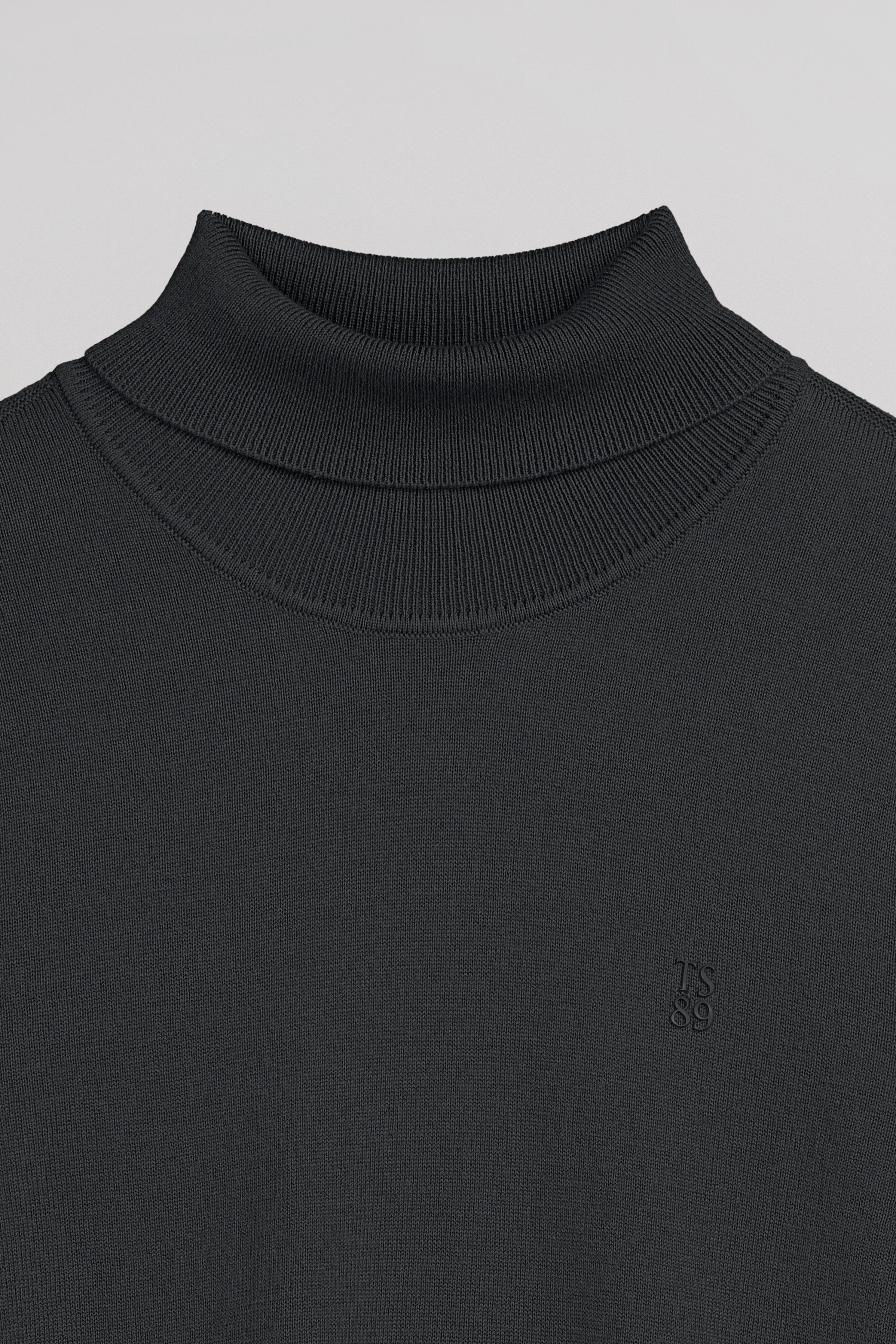 Teddy Smith P-Marcellus pull col roule melange black ajuste