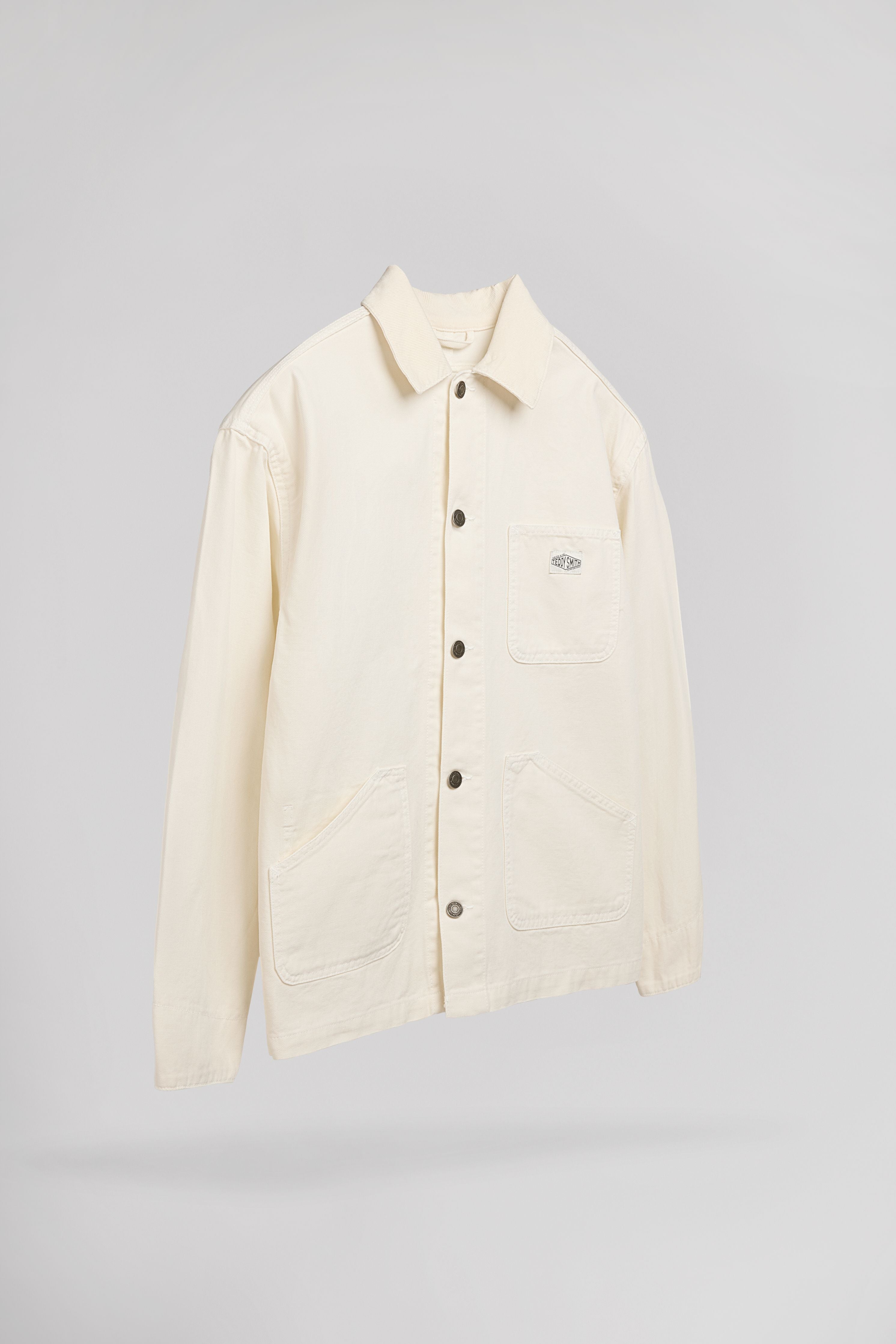 Teddy Smith V-Smile Middle White veste worker blanche