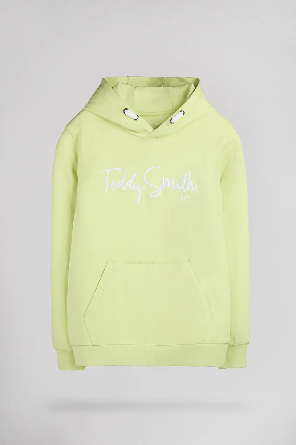 Teddy Smith S-Evry Hoody Jr sweat capuche citron pâle poche kangourou