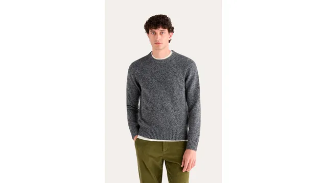 Dockers pull homme col rond premium gris doux
