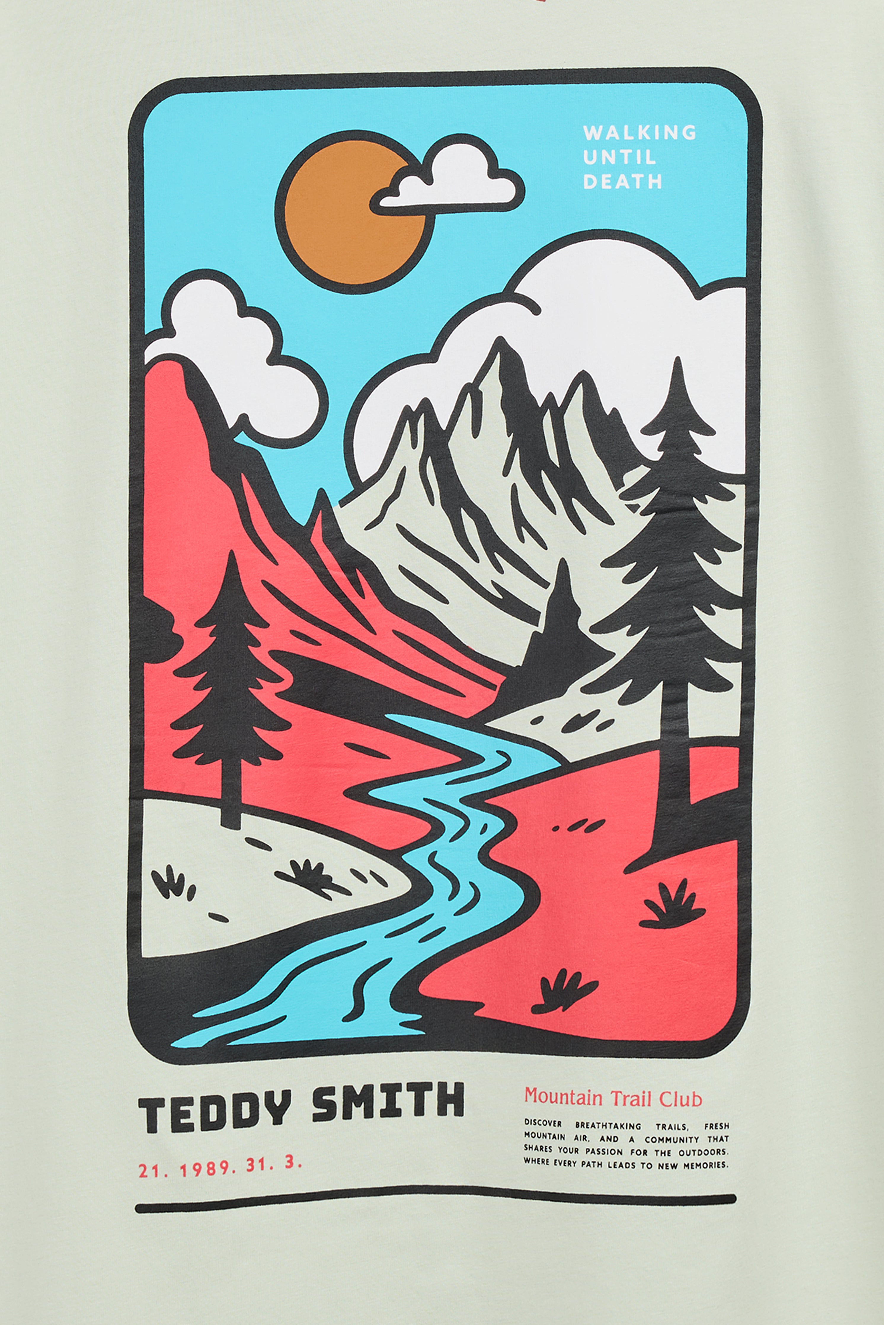 Teddy Smith T-Trail MC t-shirt vert nacre 100% coton