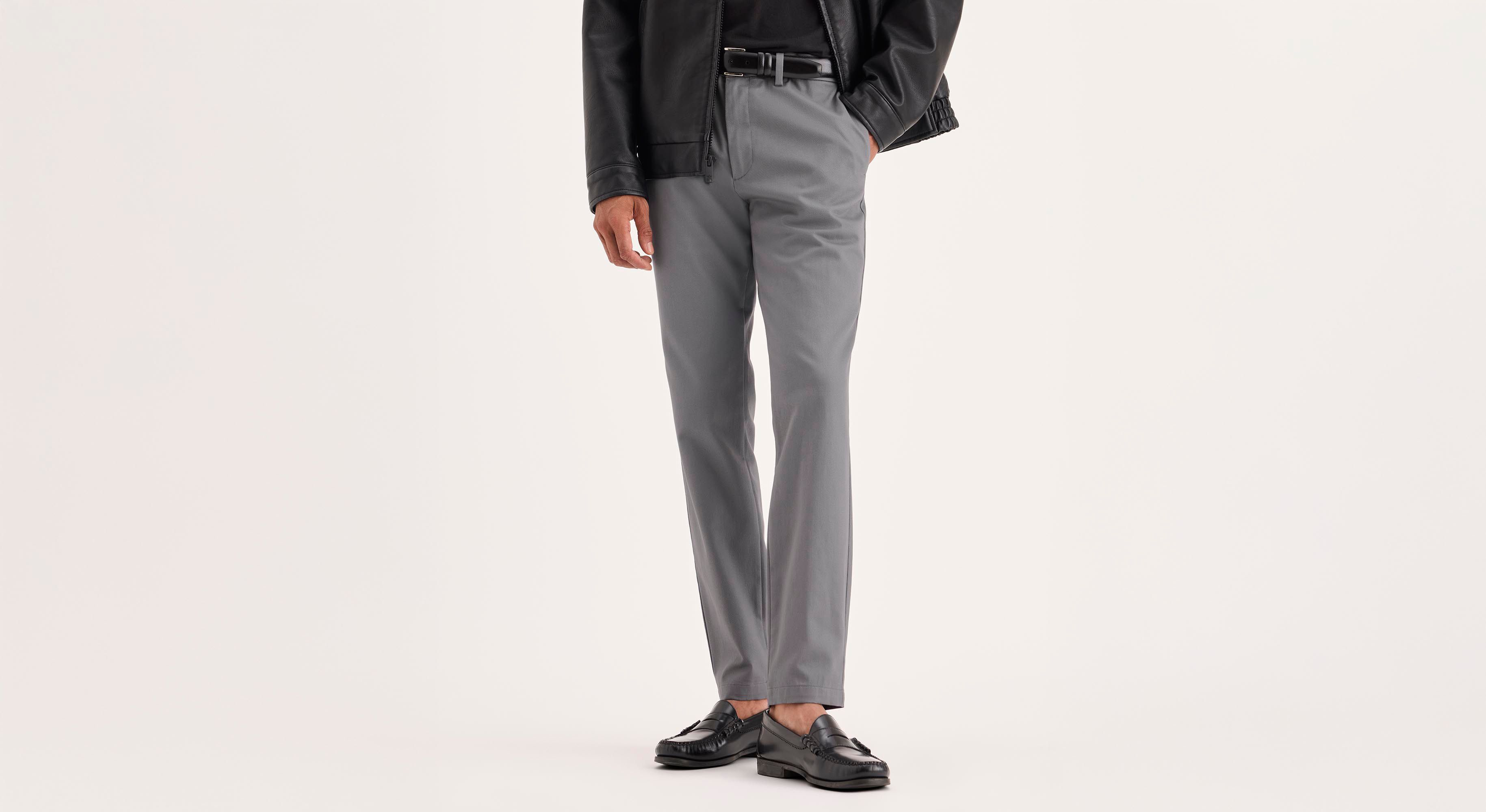 Dockers Signature Iron Free khaki skinny gris antitache