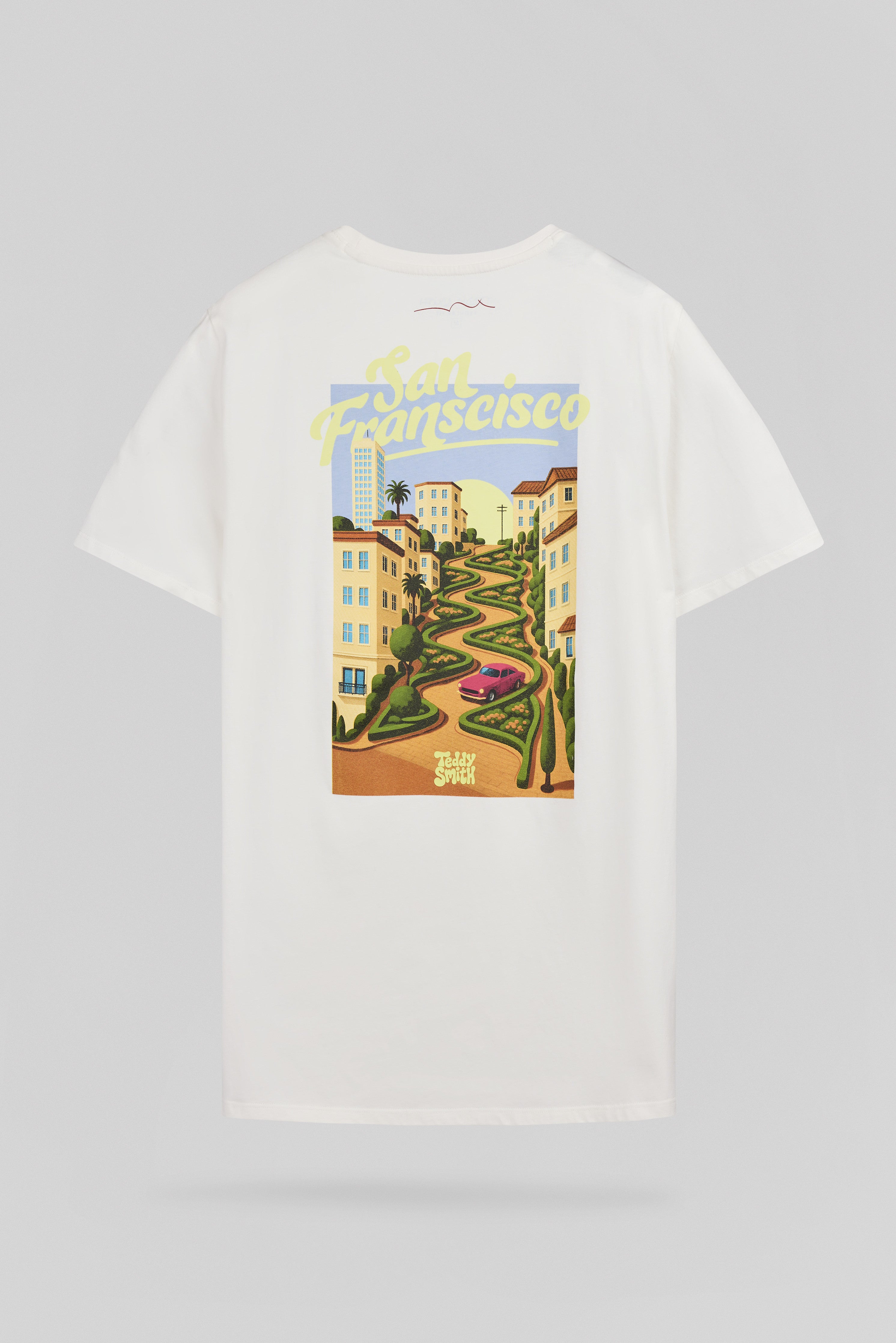 Teddy Smith T-Frans MC Middle White t-shirt homme blanc imprimé