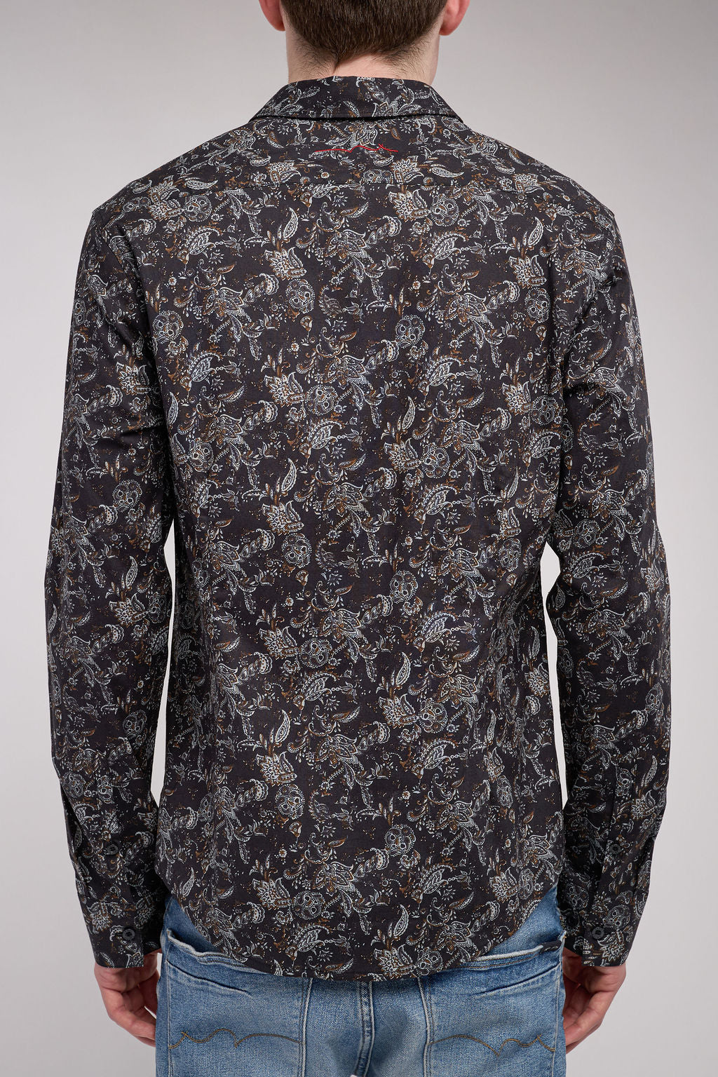 Teddy Smith Carton ML chemise noire stretch homme