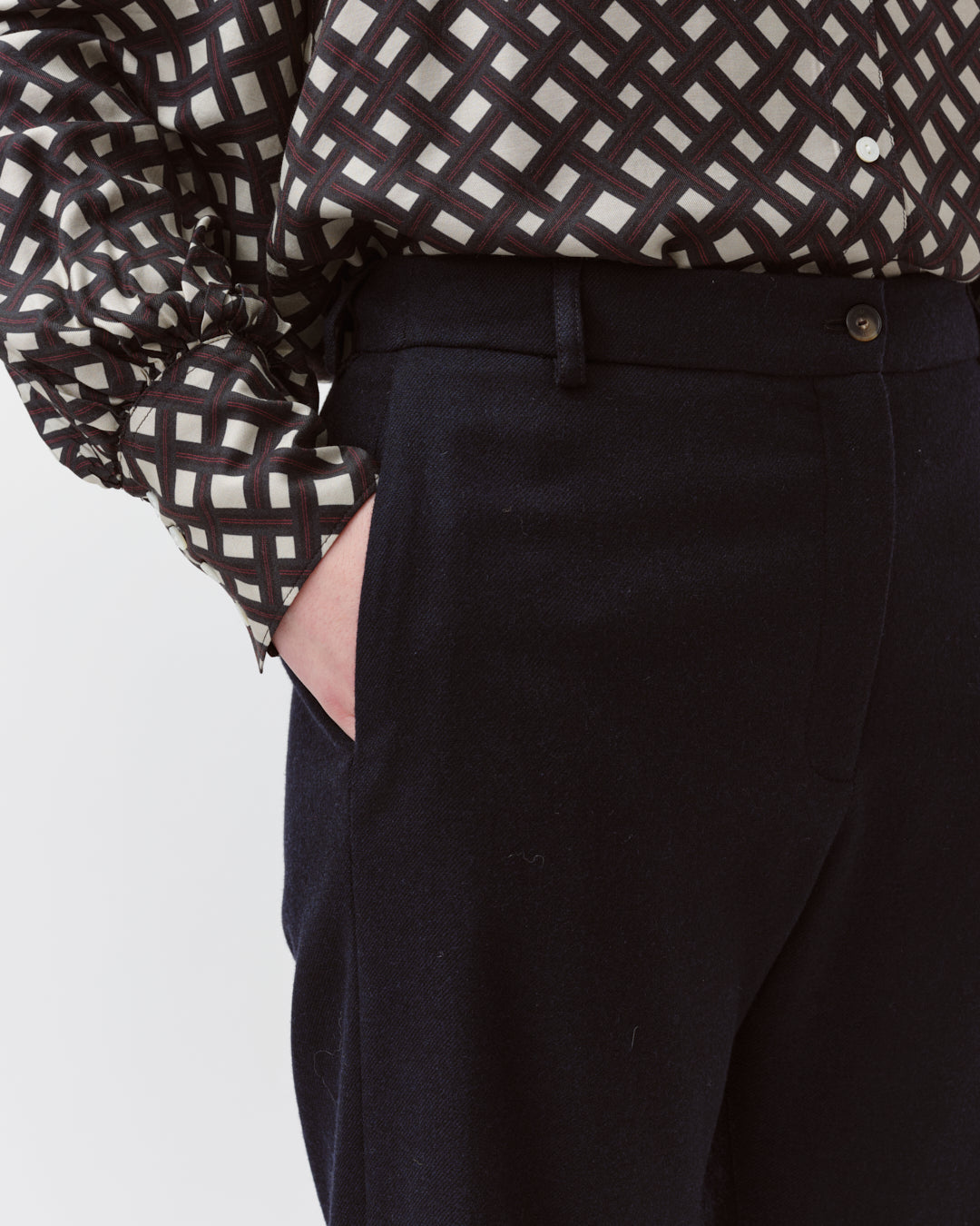 Diega Pregio pantalon tailleur marine fluide