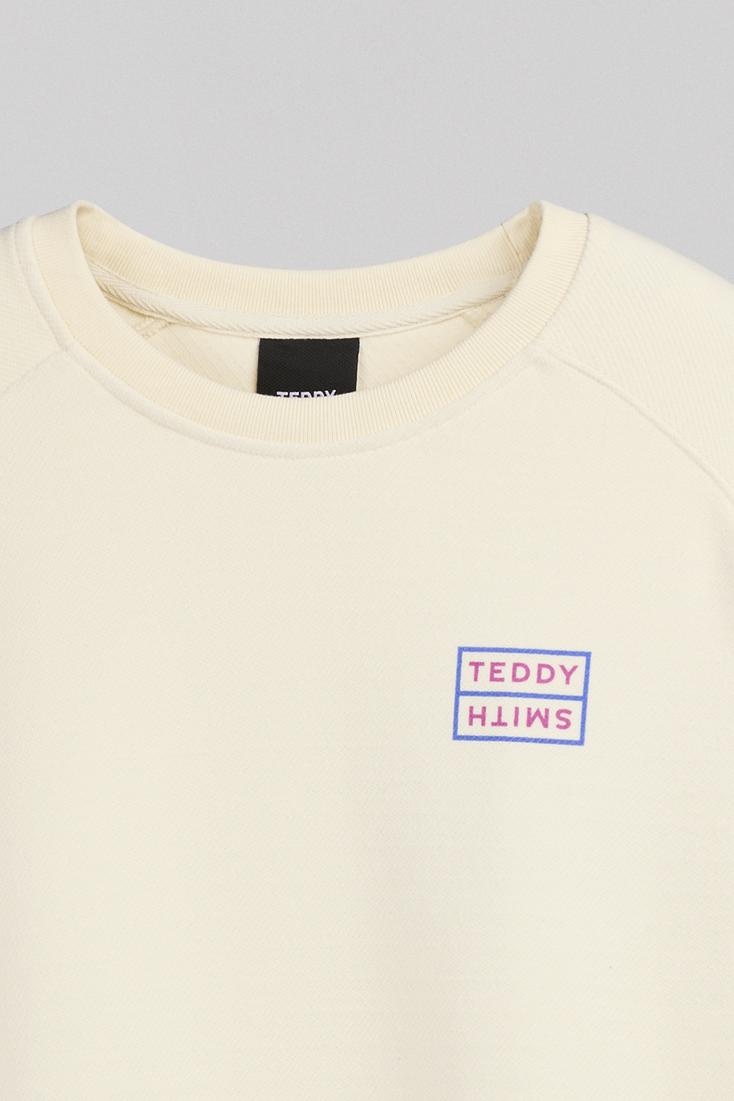 Teddy Smith S-Argos RC sweat homme Cream imprimé dos