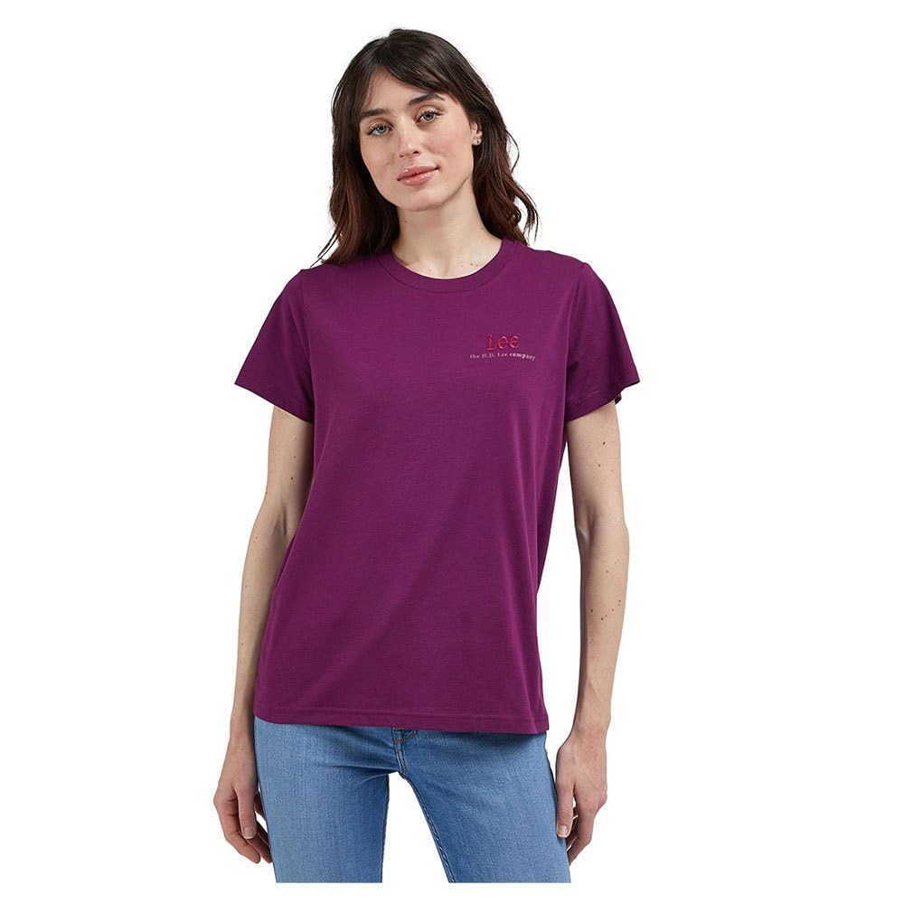Lee Small Logo Tee T-shirt Femme lilas coton