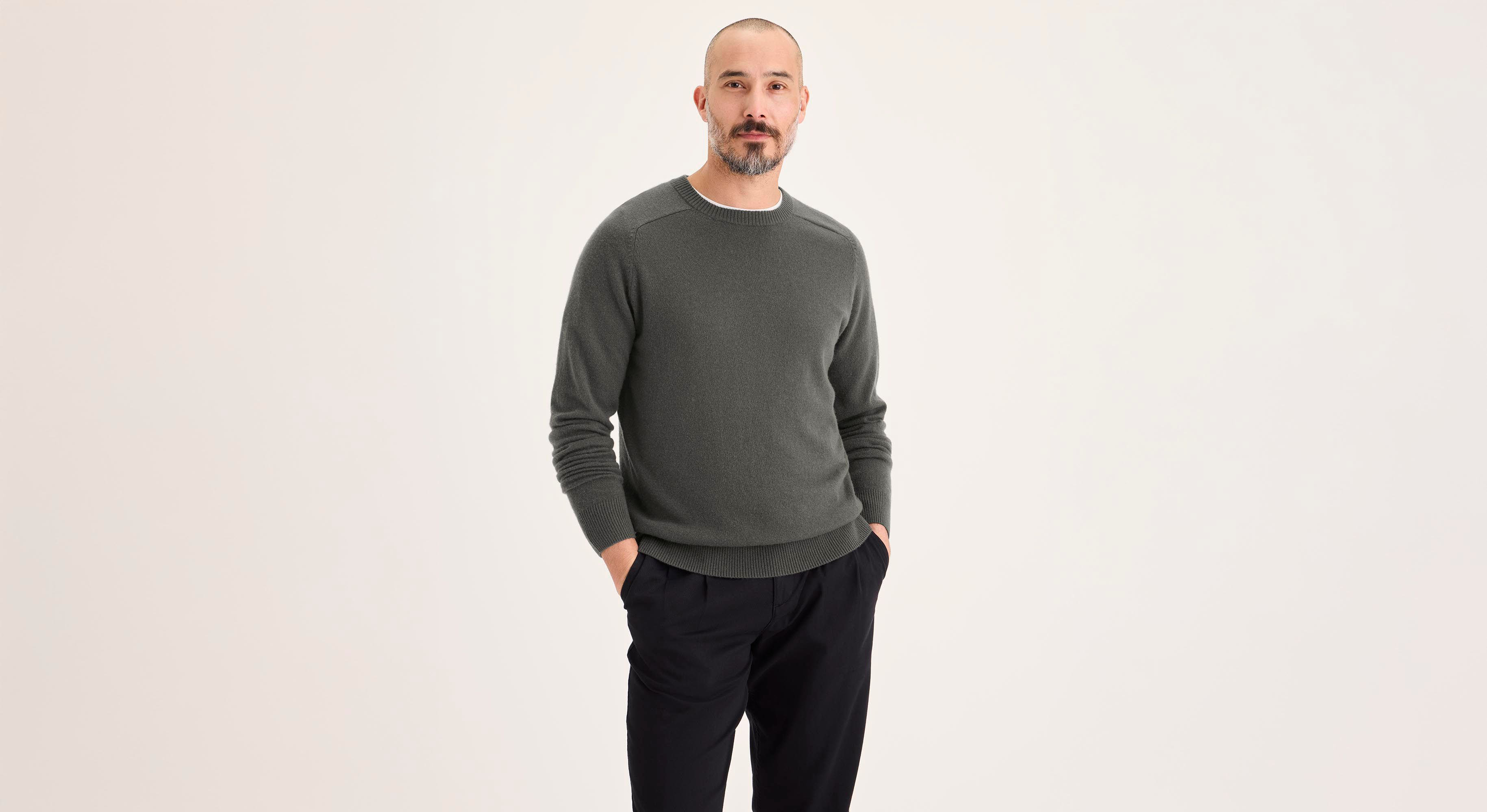 Dockers Crafted Cashmere pull vert cachemire regular