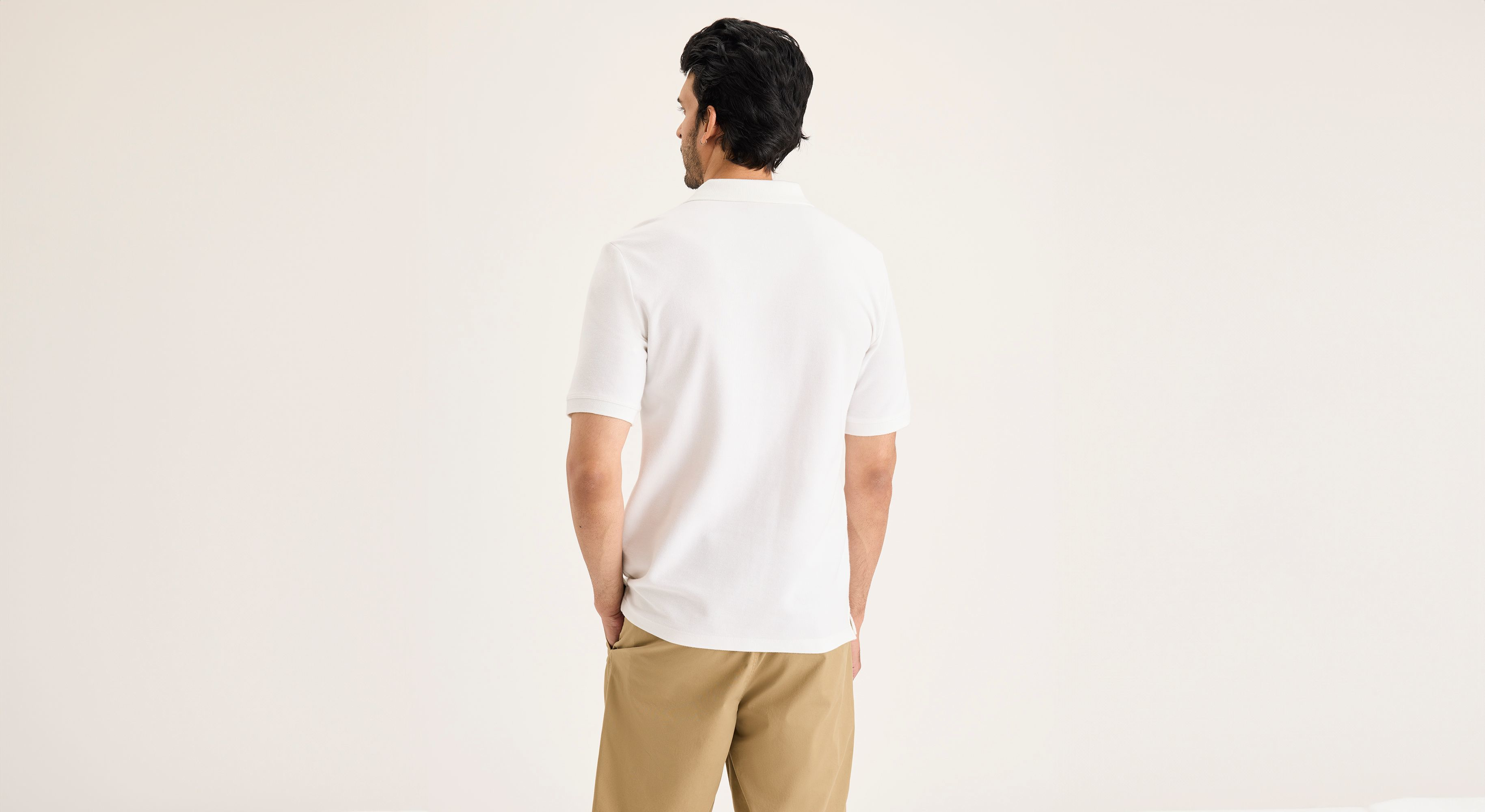 Dockers Original polo slim blanc lucent M