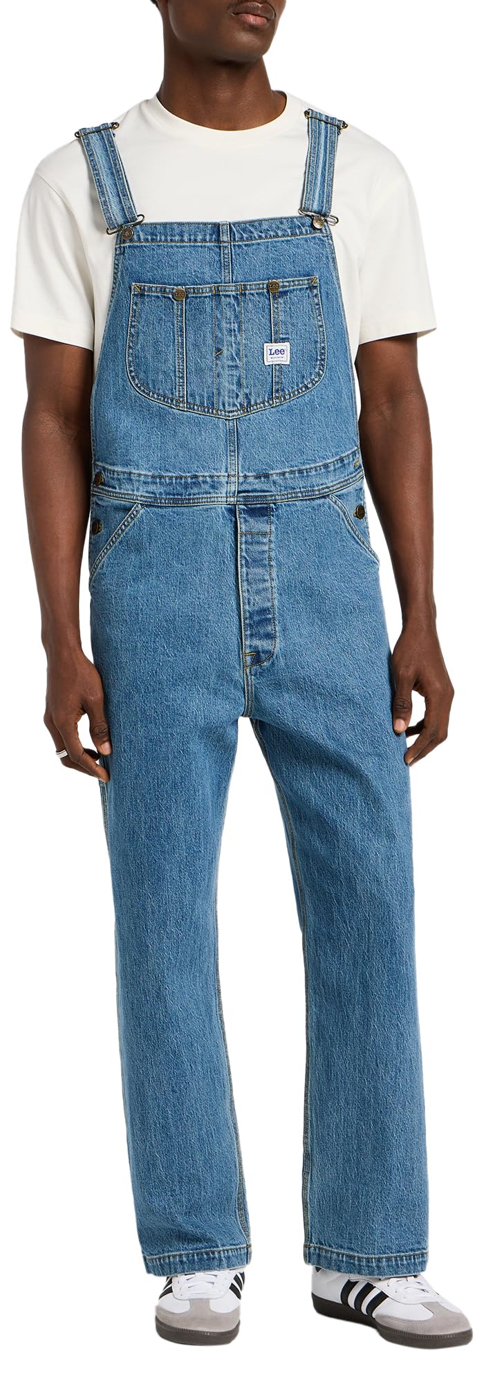 Lee Bib pantalon homme chino délavage Mid Wash