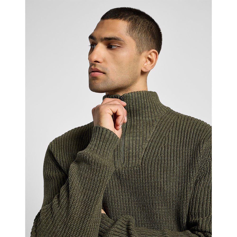 Lee Half Zip Knit pull homme vert mercantile