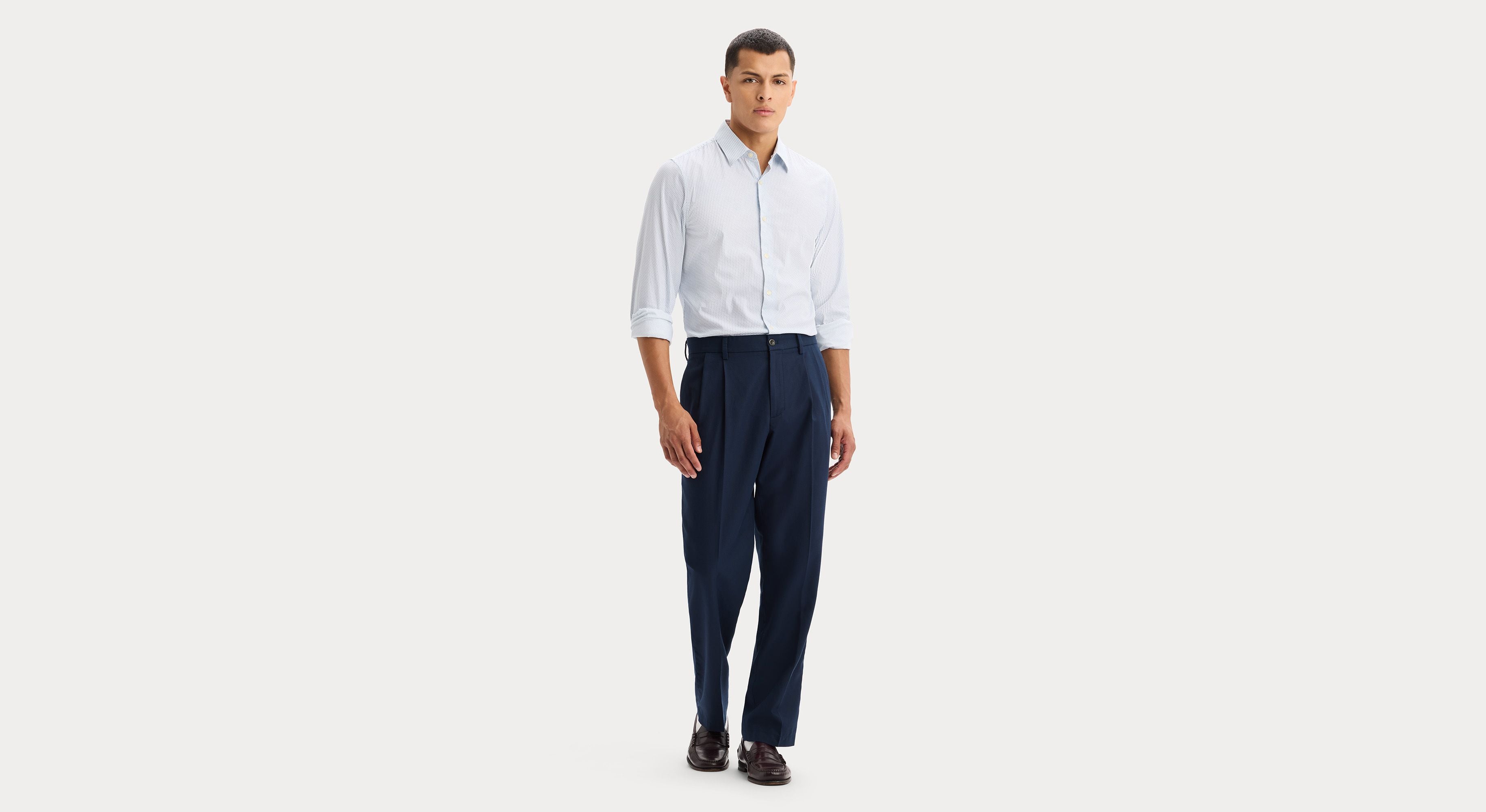 Dockers Signature Khaki Classic chino bleu marine lin