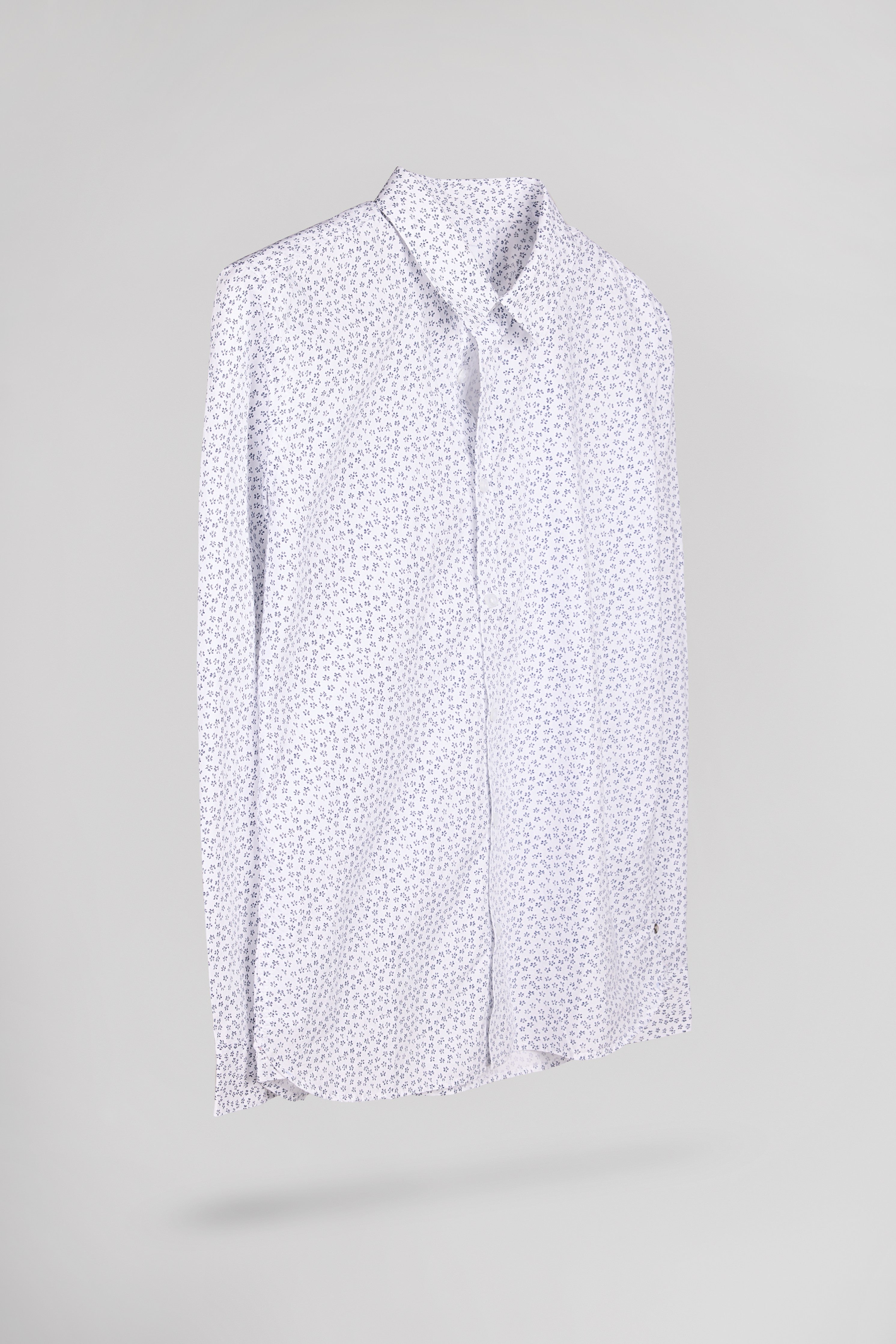 Teddy Smith Carton ML chemise cintrée blanc micro print