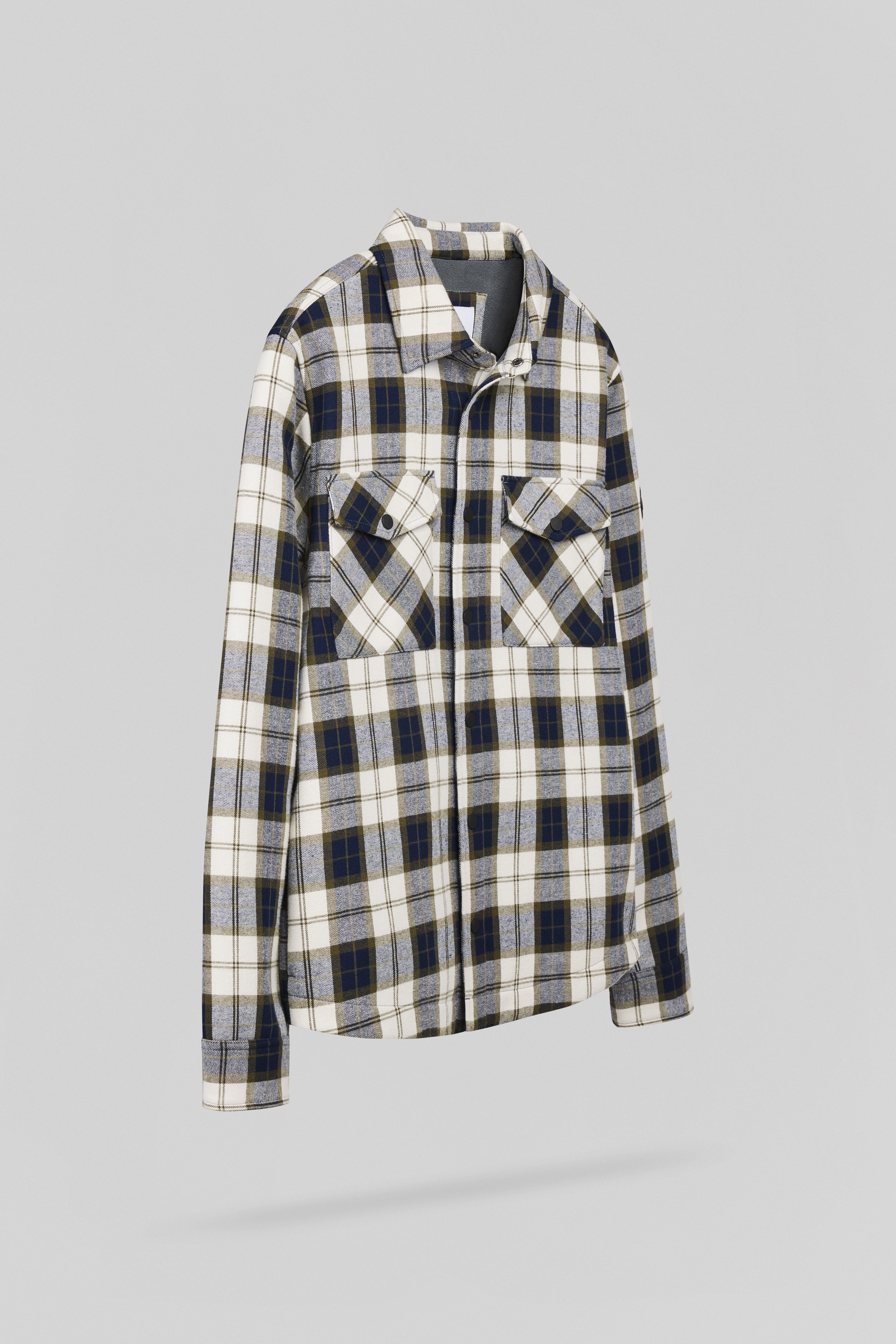 TEDDY SMITH B-JOHAN surchemise homme dark navy carreaux polaire