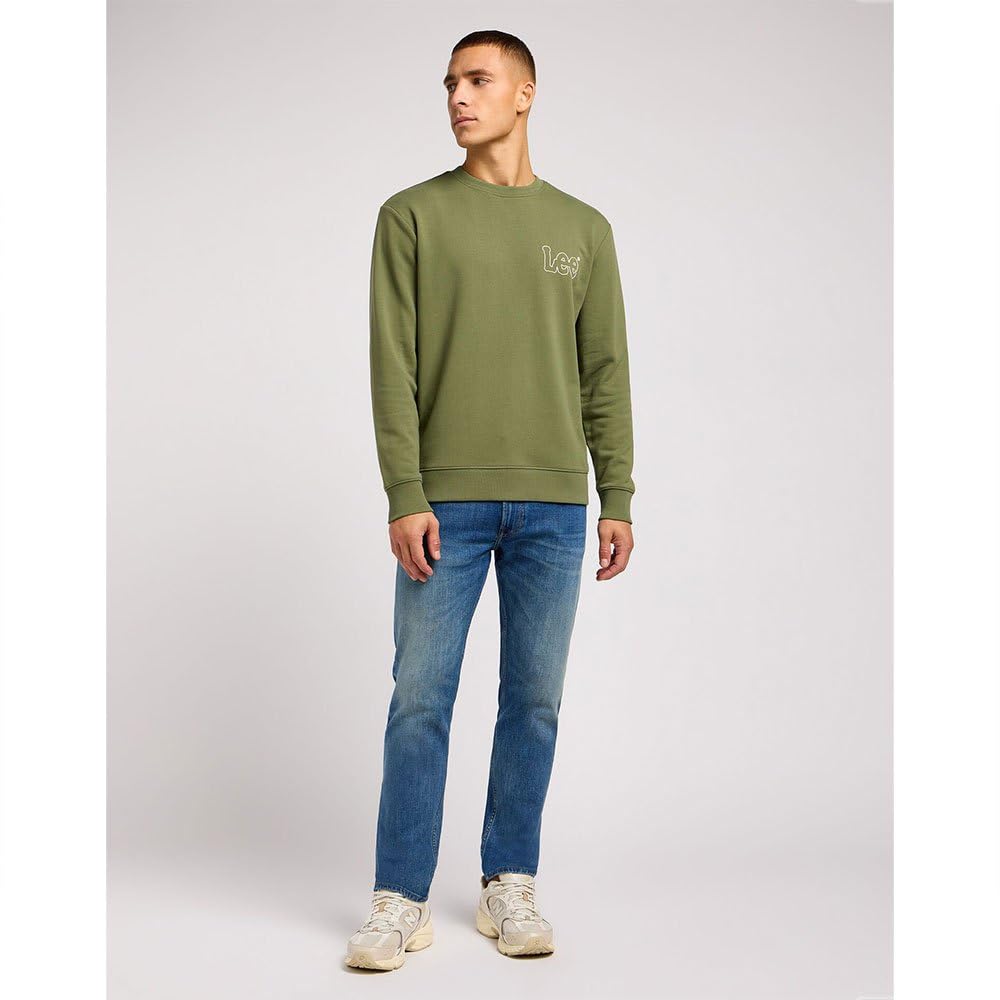 Lee Extreme Motion Sweat Homme Vert Coupe Regular