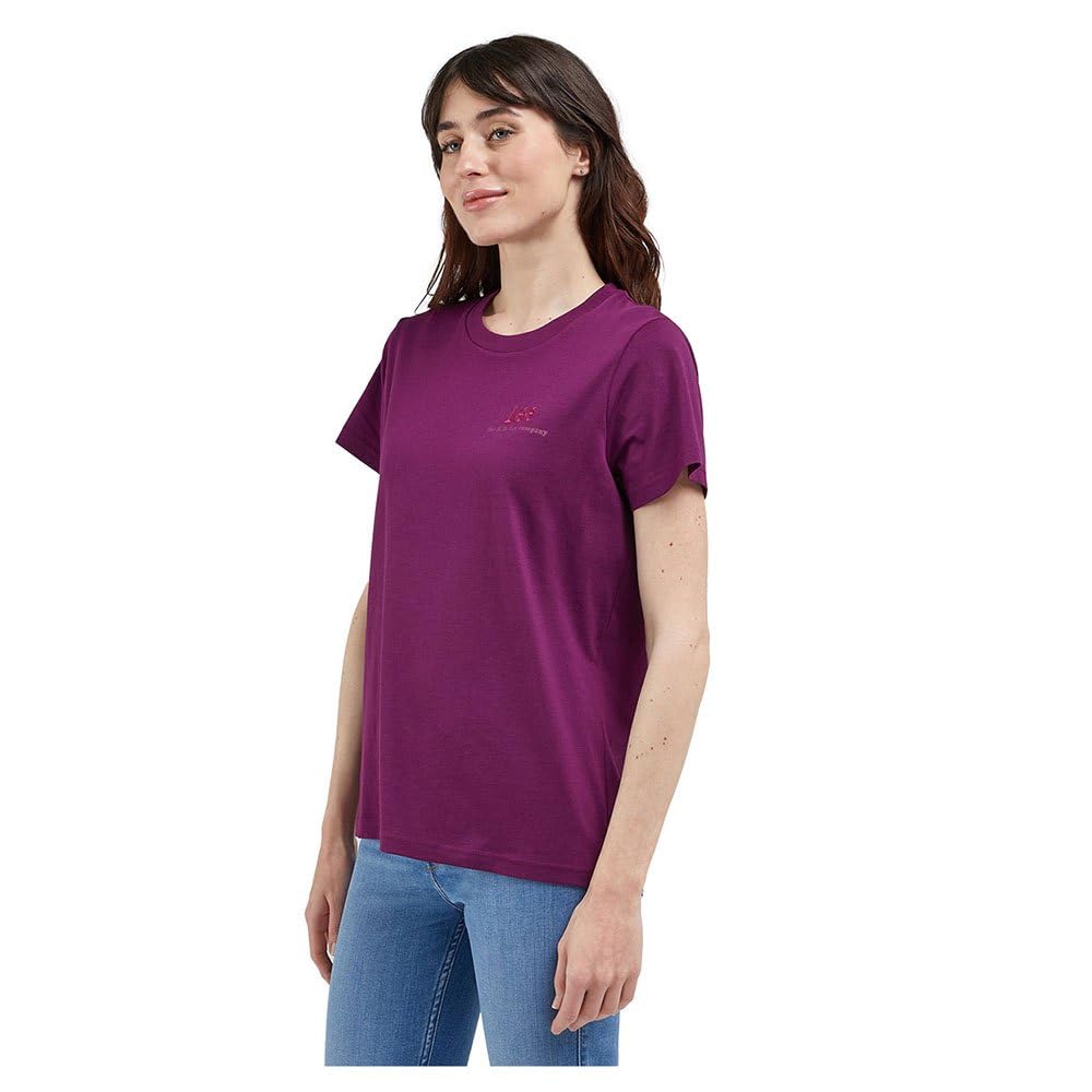 Lee Small Logo Tee T-shirt Femme lilas coton