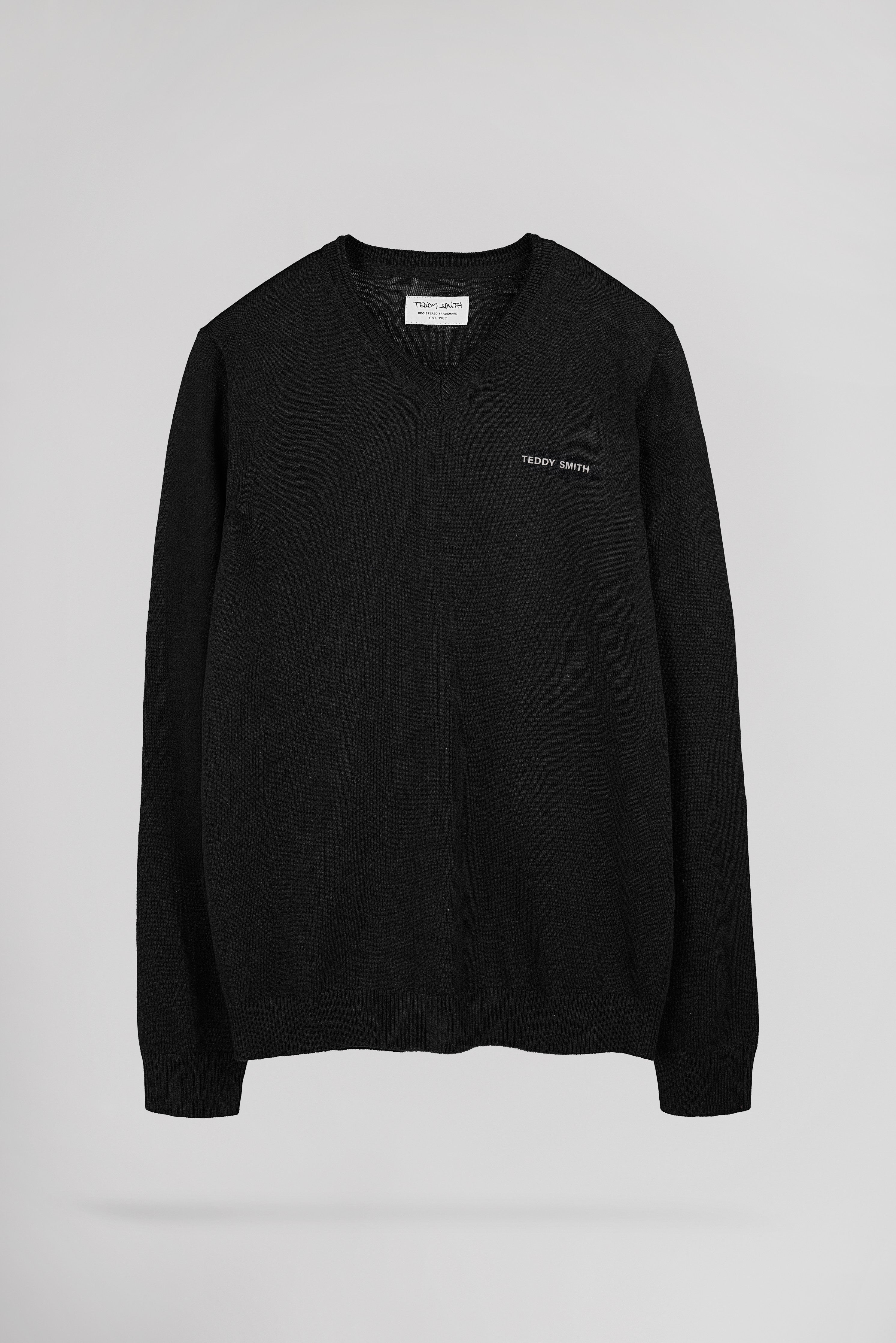 Teddy Smith Pulser 4 pull col V noir coton