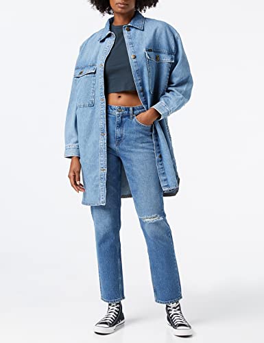 Lee Shrunken Cropped t-shirt femme gris thé XS