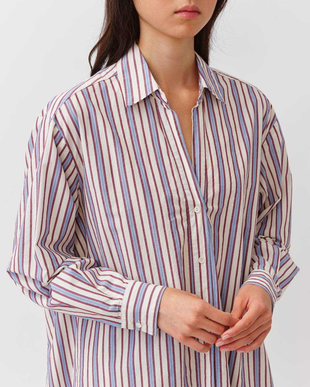 DIEGA CENTIA chemise fluide écru prune ciel