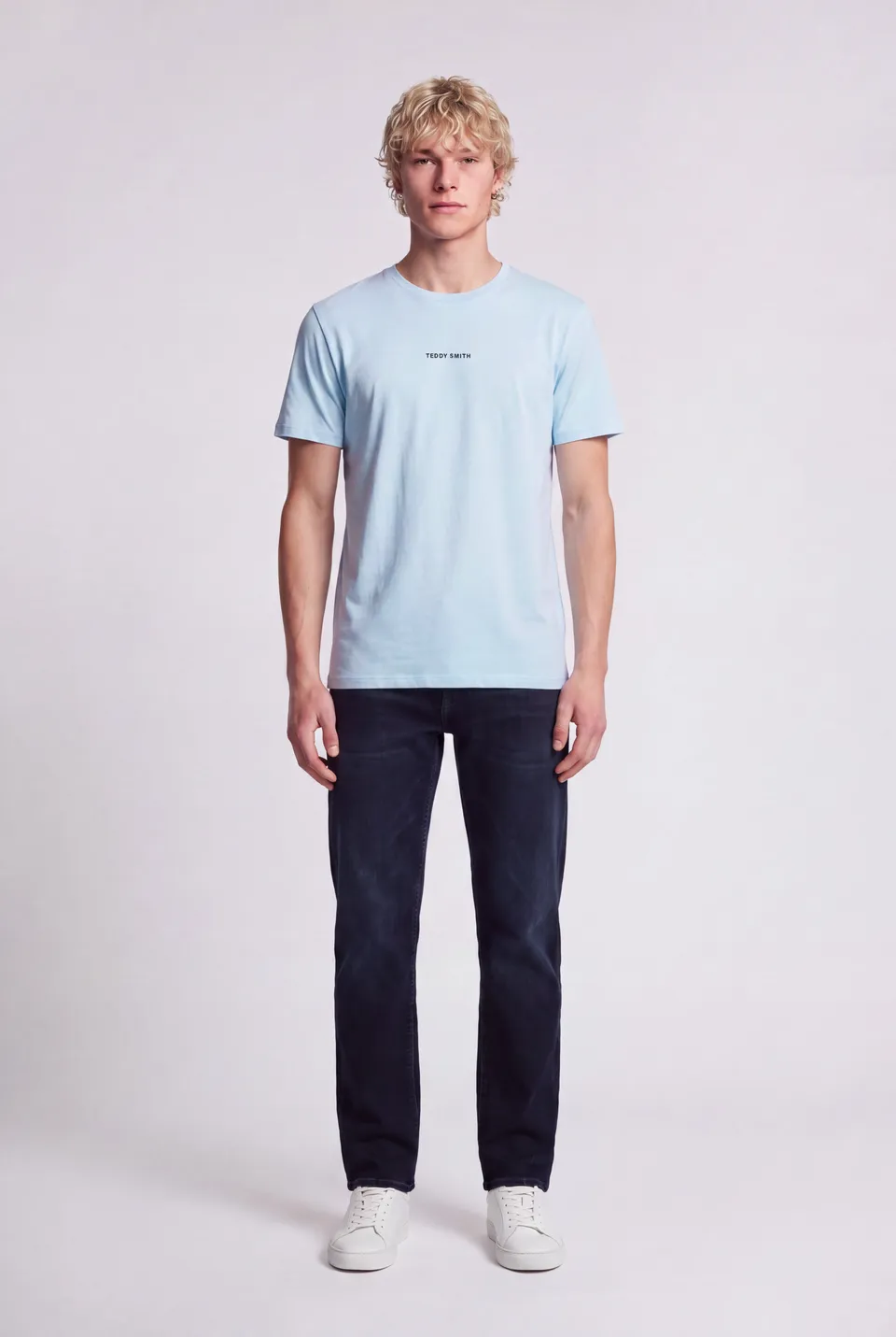 Teddy Smith T-Soy 2 MC t-shirt bleu pastel coton